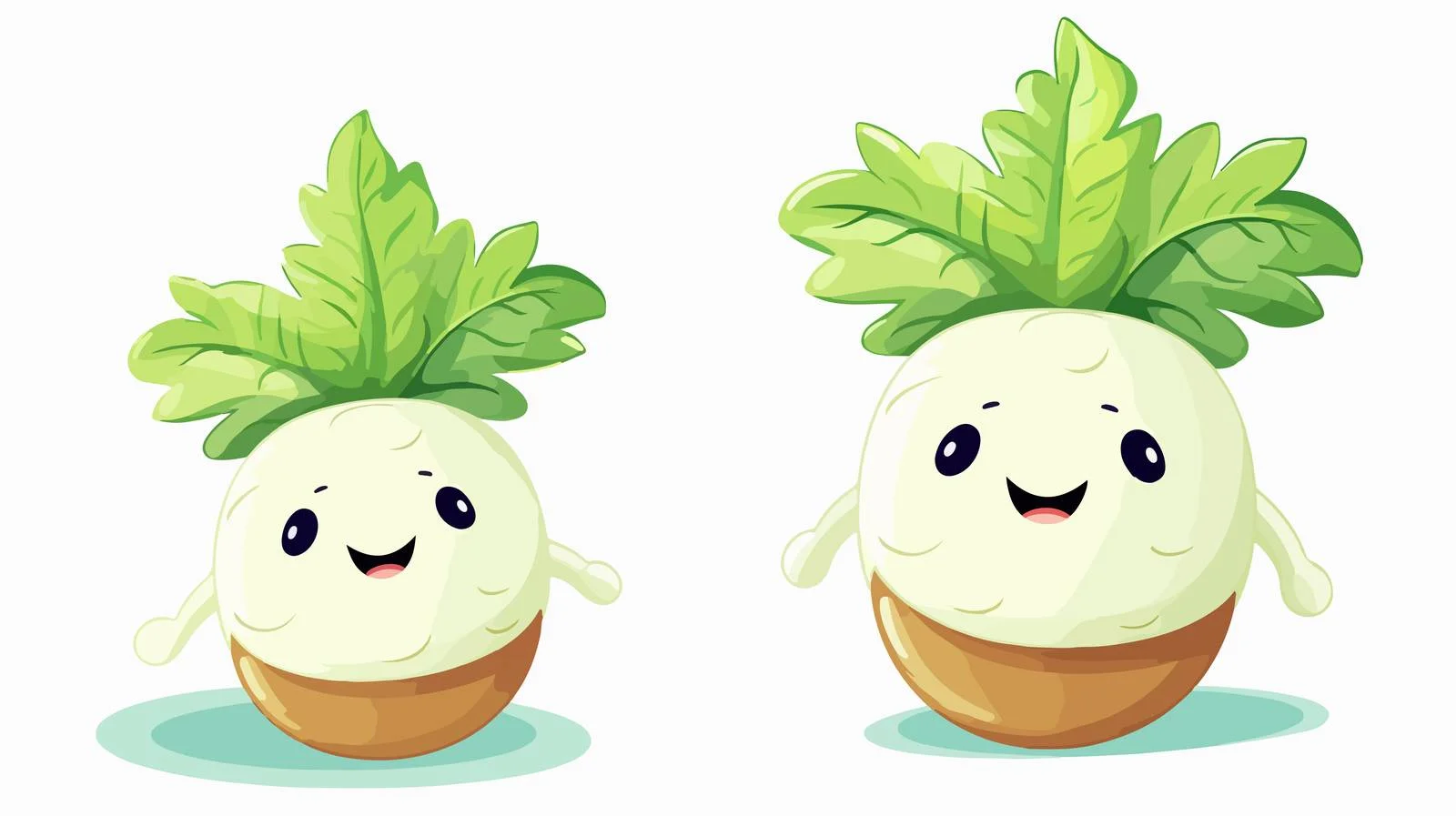 Cheerful Turnip Character Vector Illustration — free download from Dotvec
