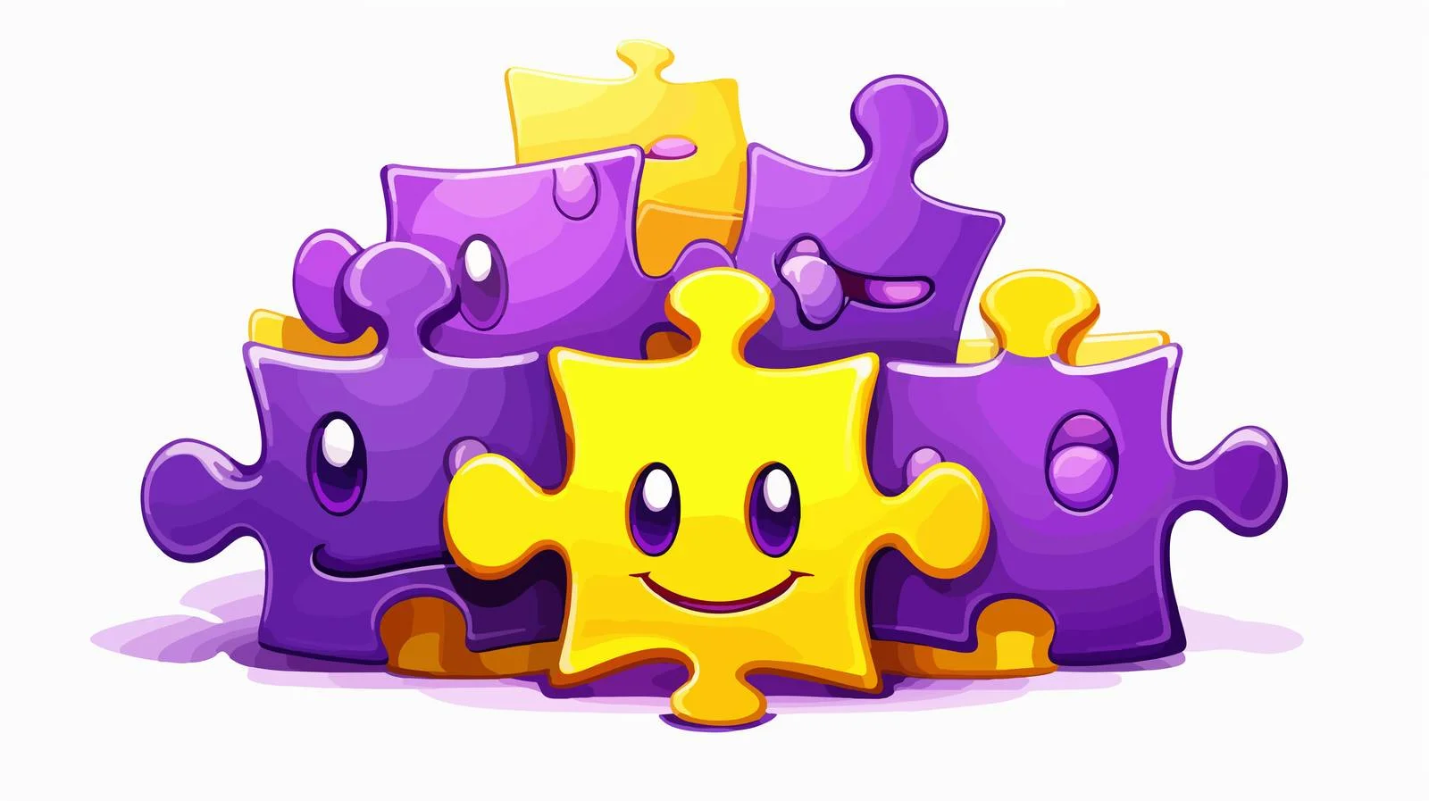 Vibrant Puzzle Pieces — free download from Dotvec