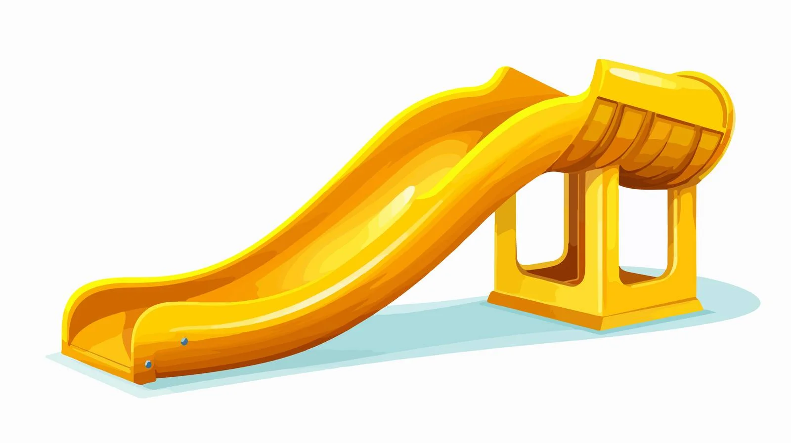 Cheerful Yellow Kids Slide Vector Illustration — free download from Dotvec