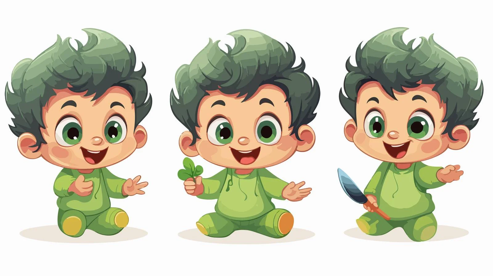 Adorable Baby Kai-lan Cooking Vector Illustration — free download from Dotvec