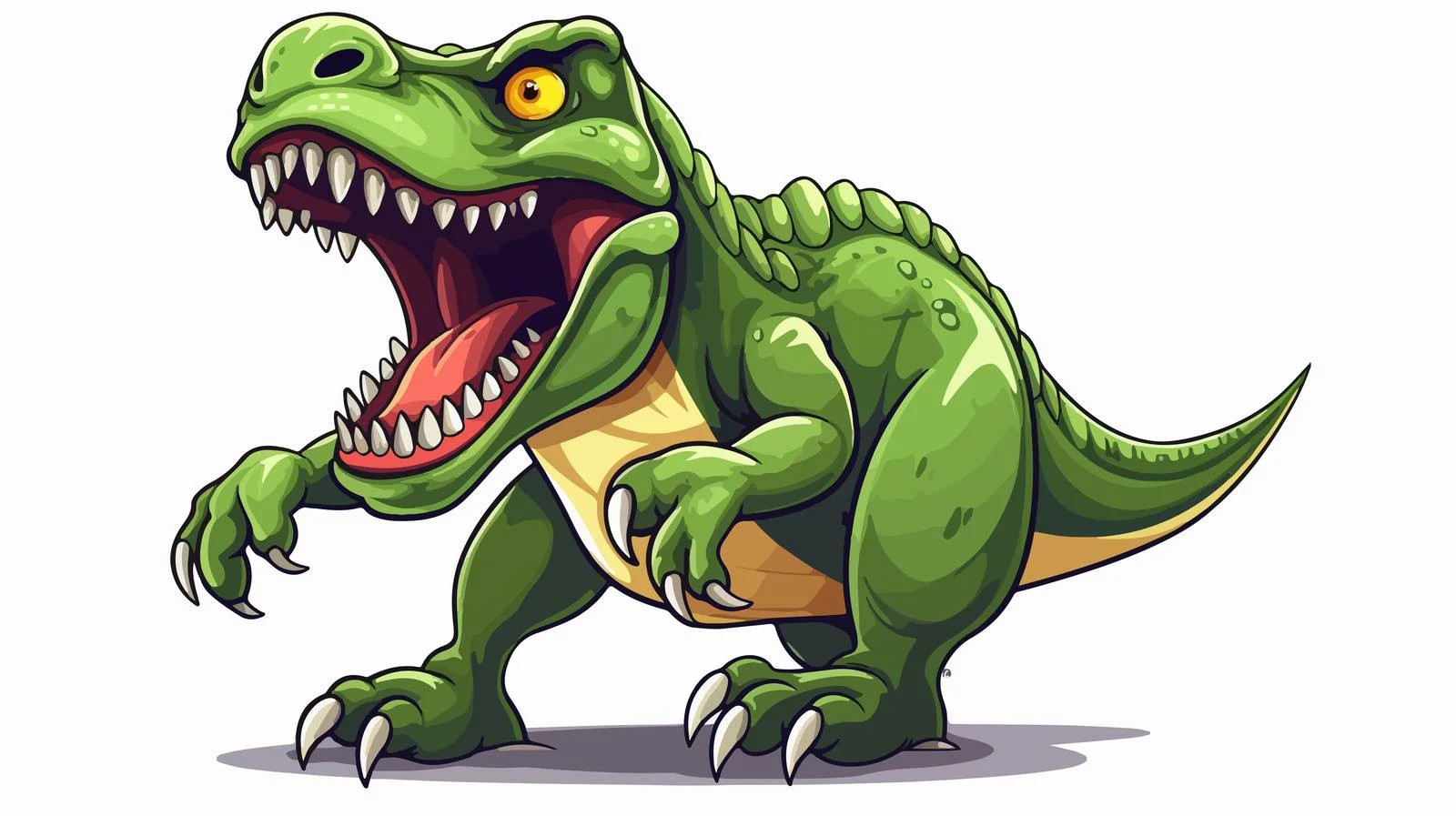 Funny & Scary Green T-Rex Vector — free download from Dotvec