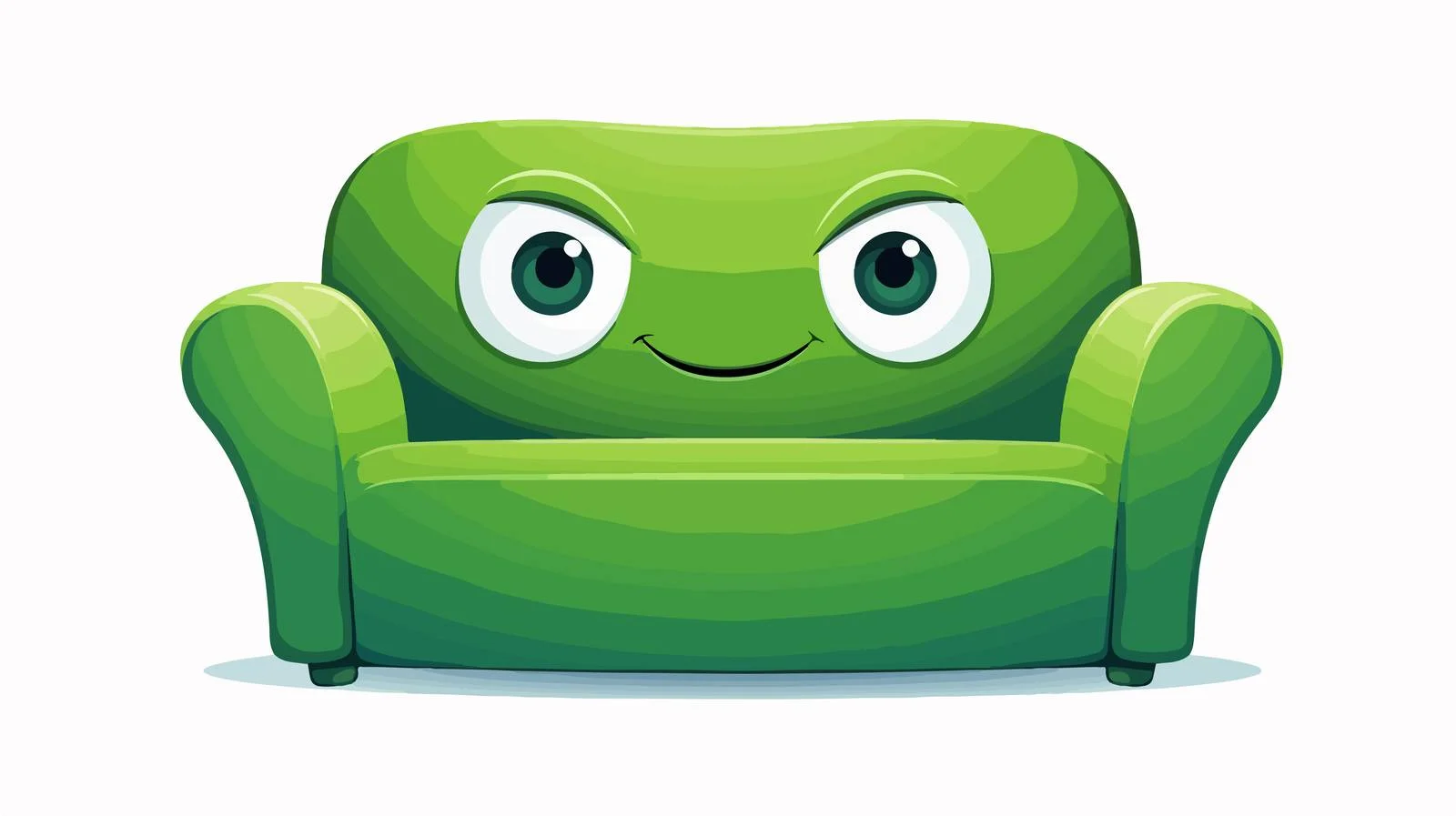 Lighthearted Green Sofa Front View — free download from Dotvec