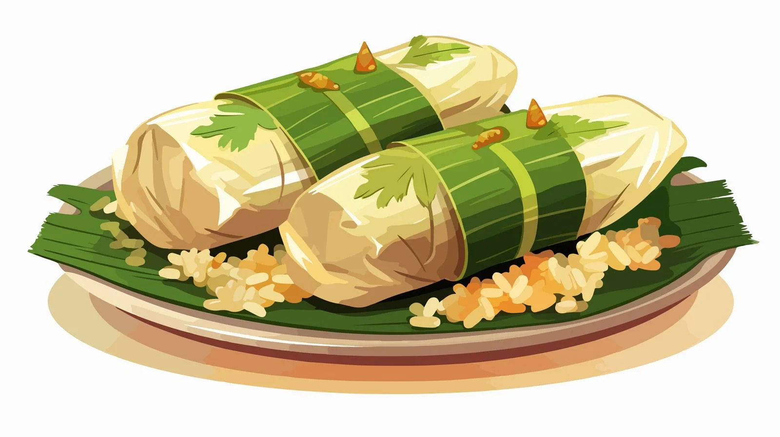 Delicious Lontong Indonesian Snack — free download from Dotvec