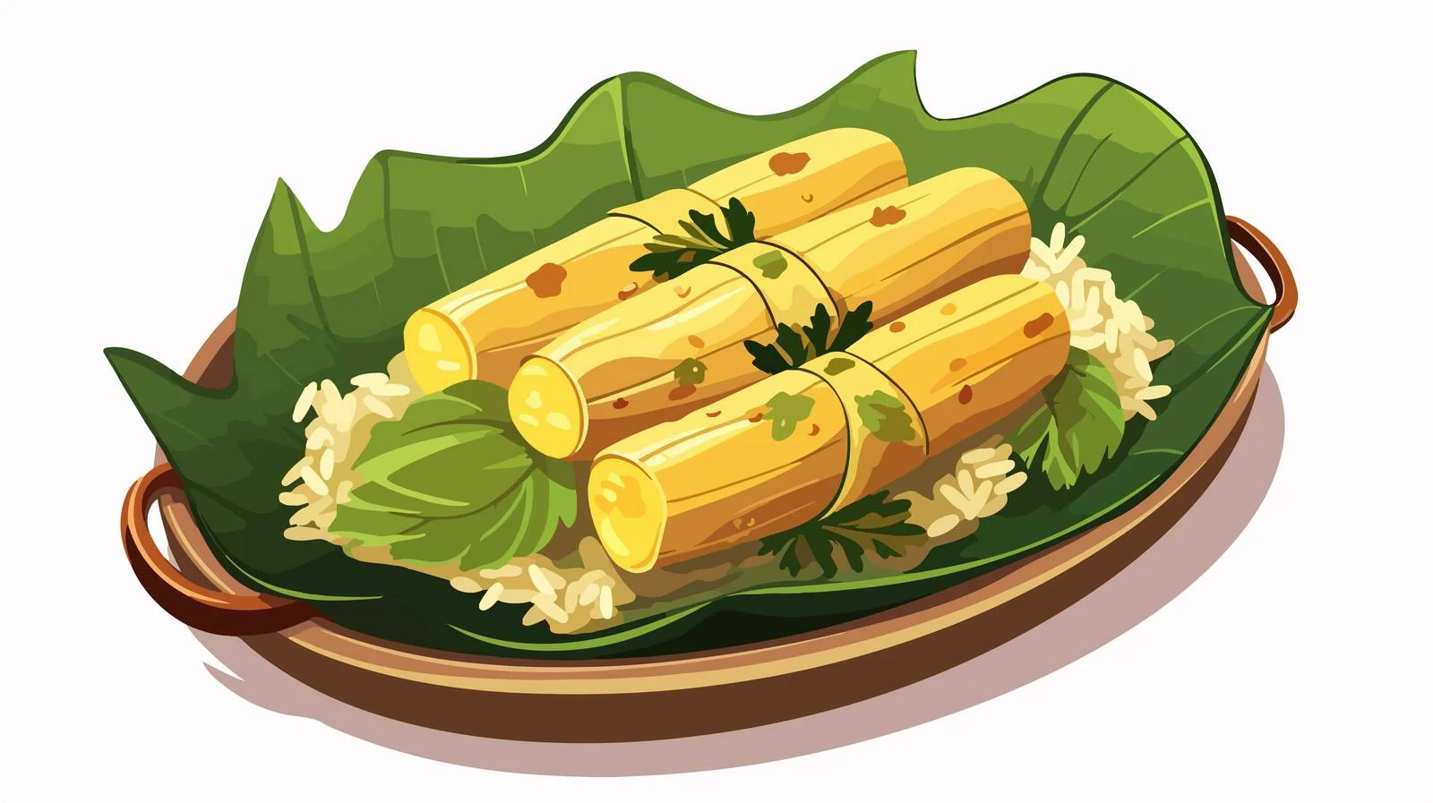 Delightful Indonesian Lontong Snack — free download from Dotvec