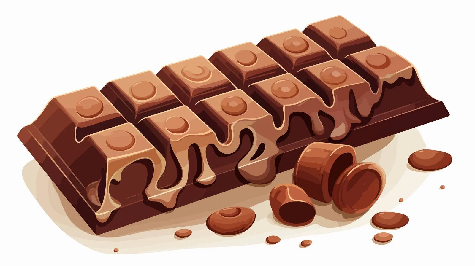 Delightful Chocolate Bar Vector Illustration — free download from Dotvec