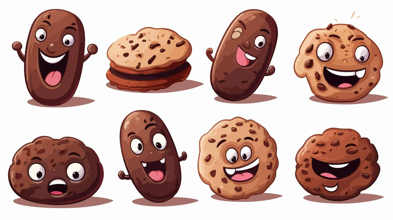 Charming Chocolate Biscuits Vector Image — free download from Dotvec