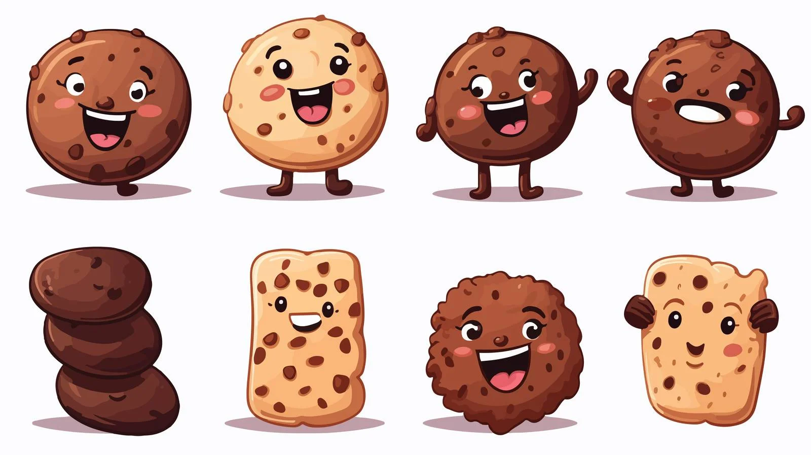 Delicious Chocolate Biscuits Vector Illustration — free download from Dotvec