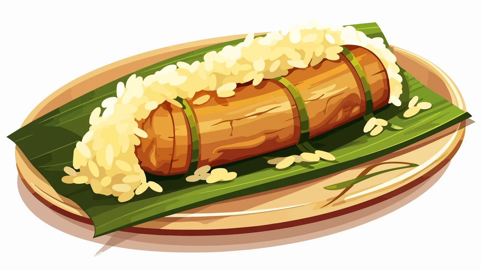 Delicious Long Indonesian Lontong Dish – free galangal image from Dotvec