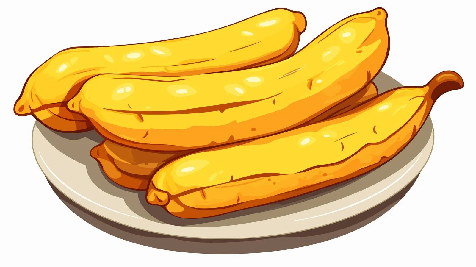 Traditional Fried Banana Dessert — free download from Dotvec