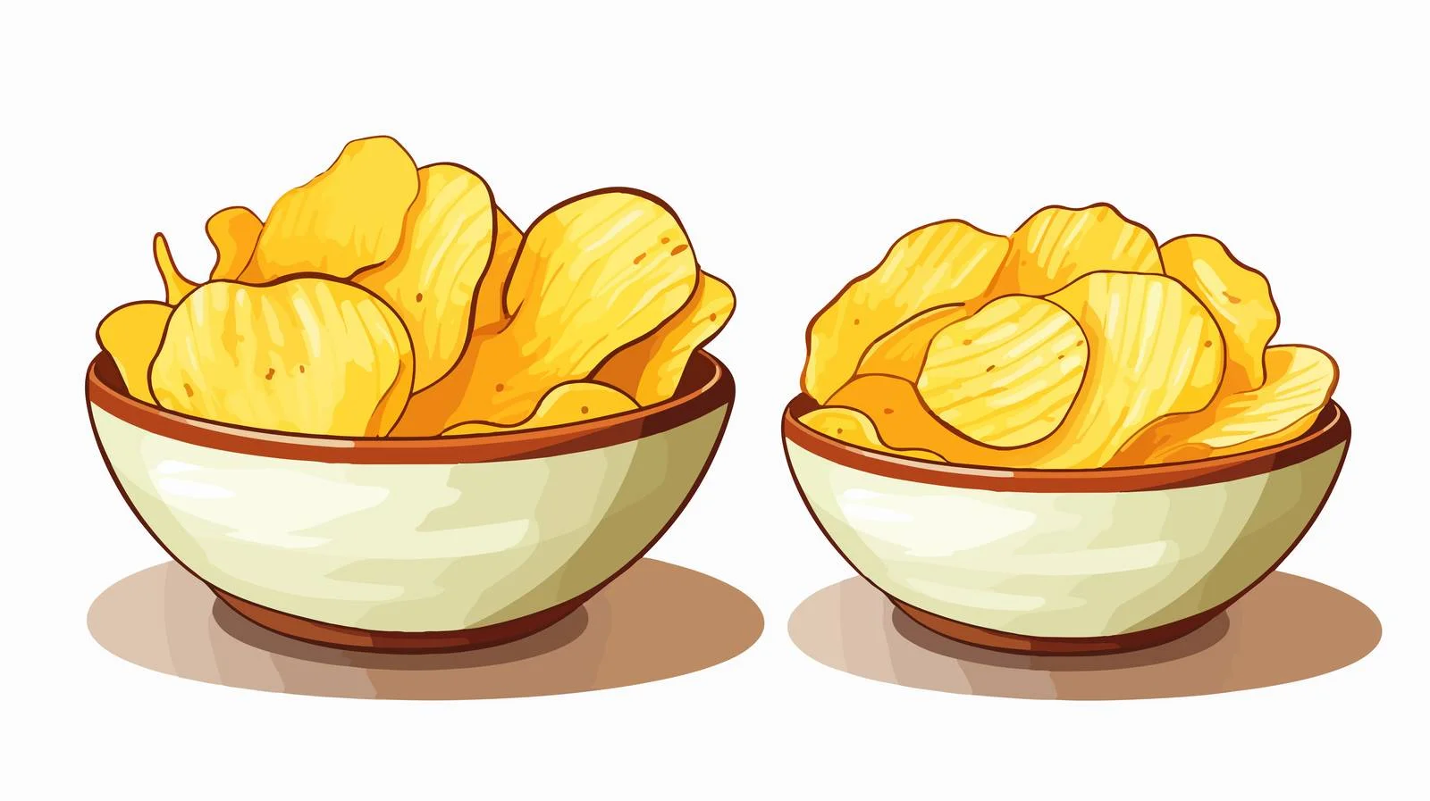 Delicious Potato Chips in Bowl — free download from Dotvec
