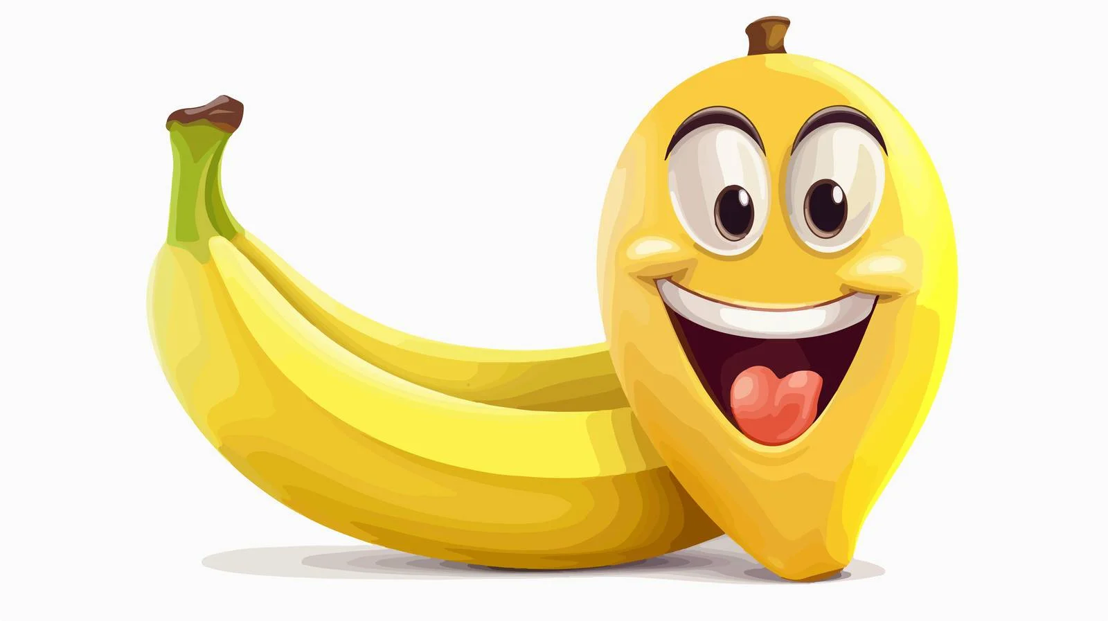 Cheerful Short Banana for Cooking or Eating — free download from Dotvec
