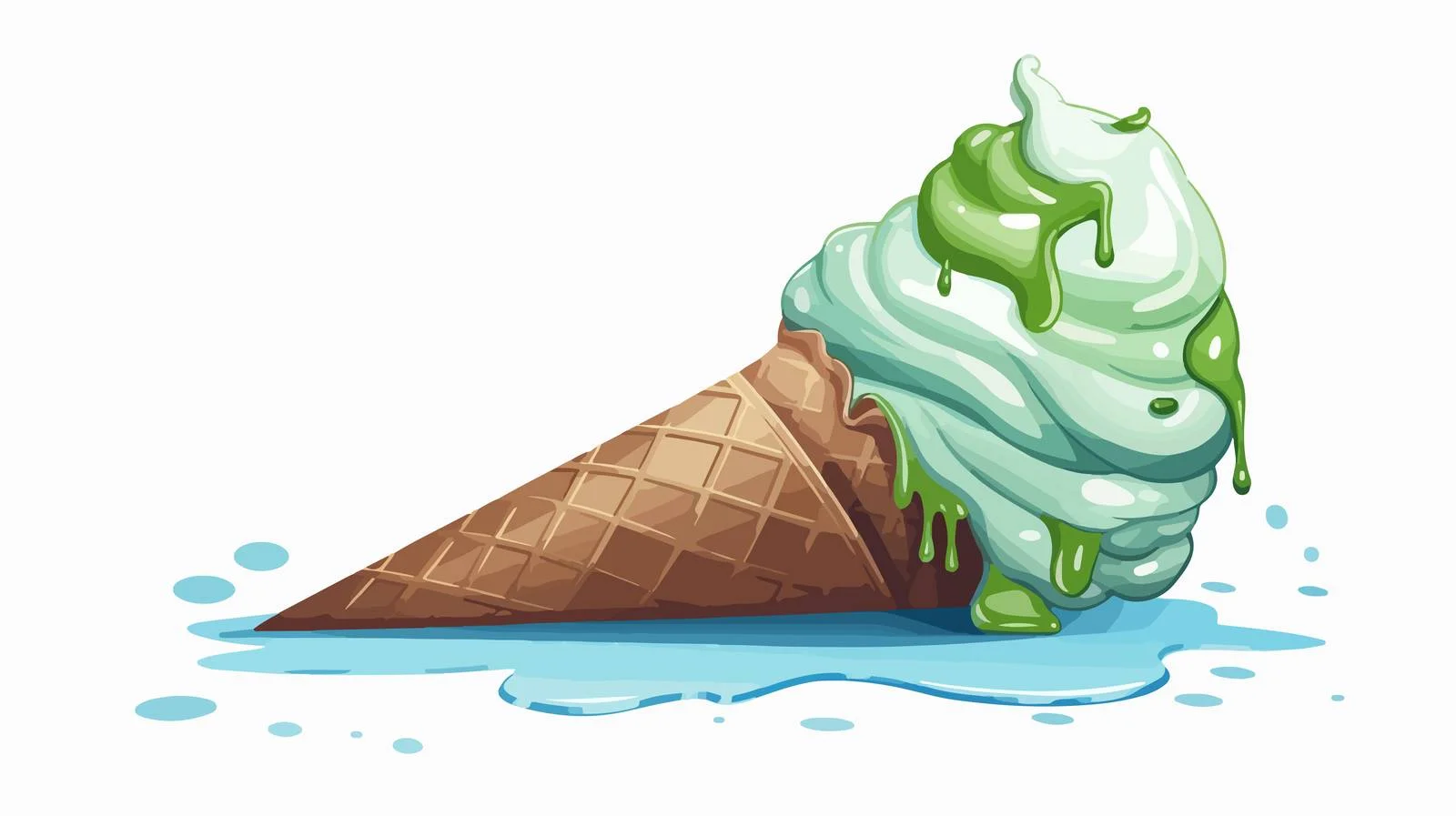 Colorful Ice Cream Cone Mishap — free download from Dotvec