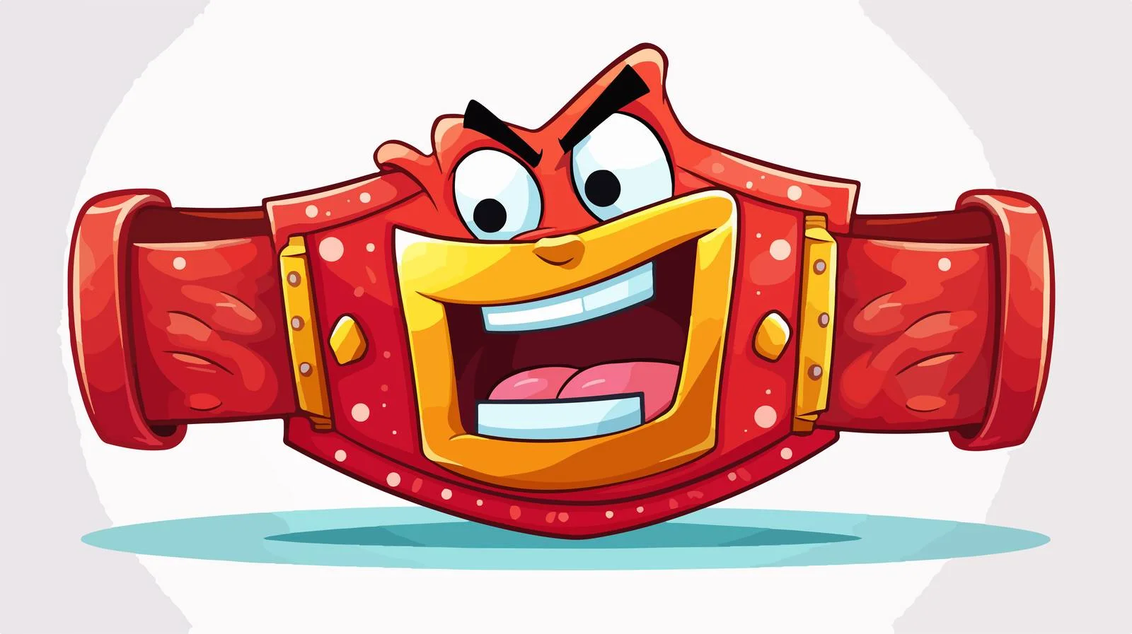 Quirky Cartoon Boxing Champion Belt — free download from Dotvec
