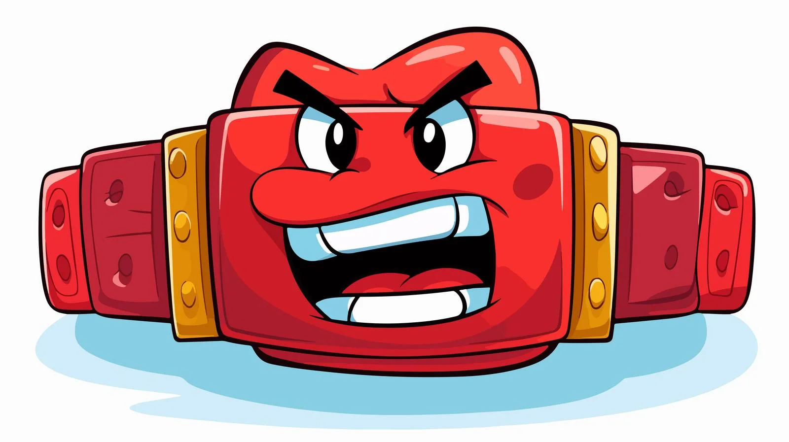 Humorous Cartoon Boxing Champion Belt — free download from Dotvec