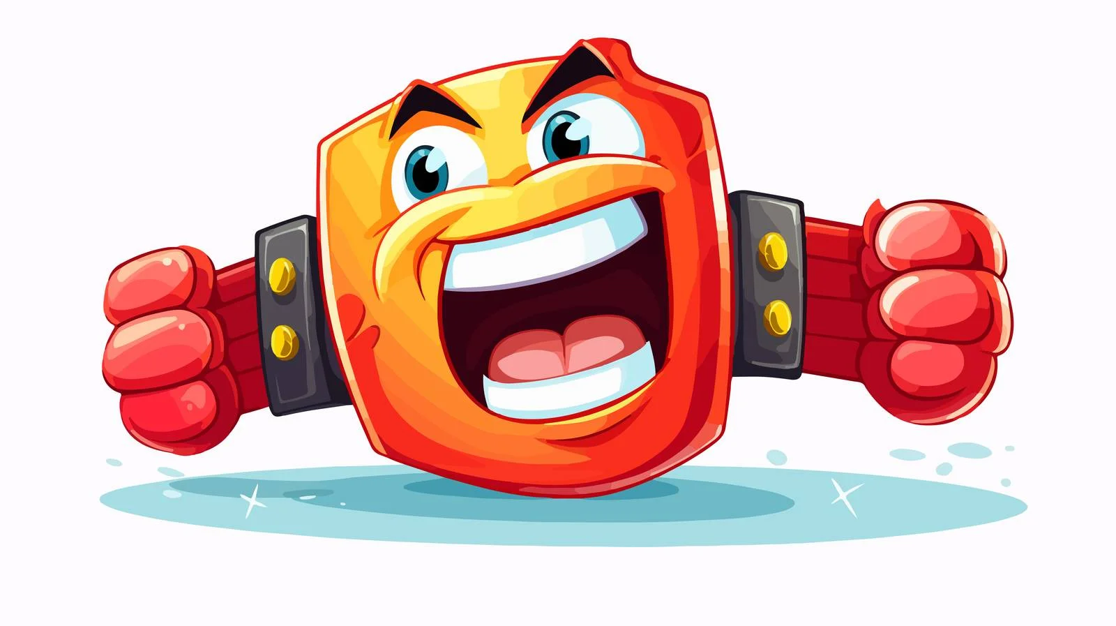 Humorous Cartoon Boxing Champion Belt — free download from Dotvec