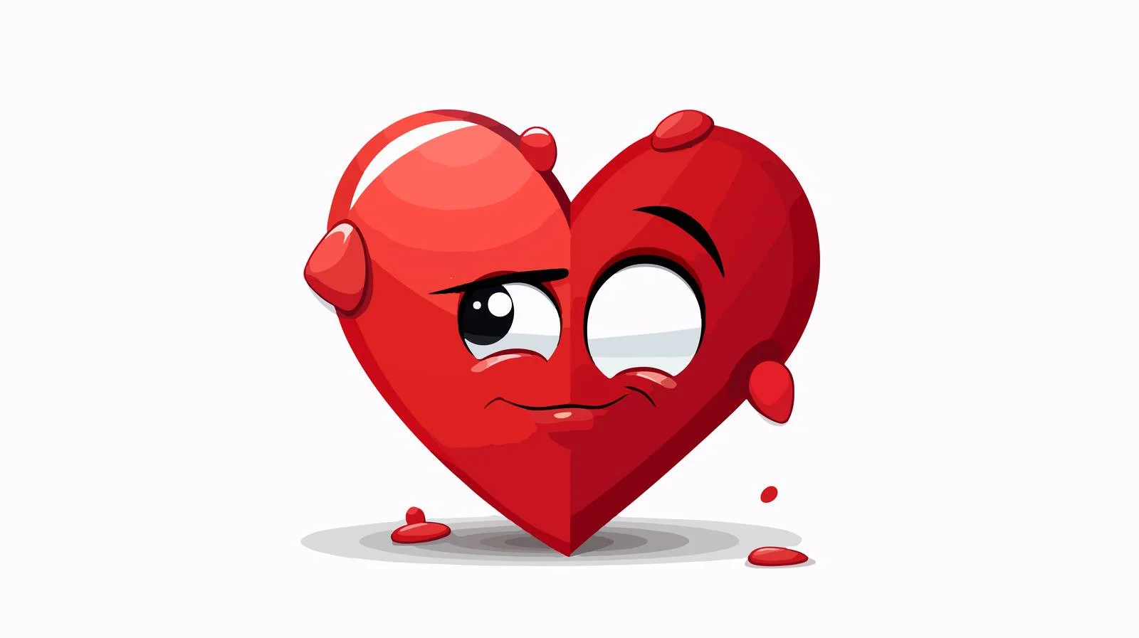Humorous Broken Heart Vector Illustration — free download from Dotvec