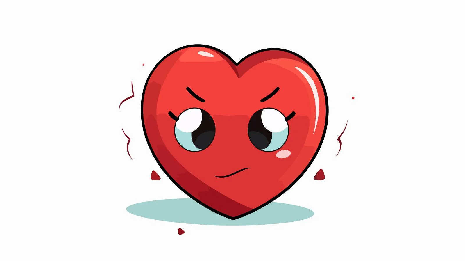Humorous Broken Heart Vector Illustration — free download from Dotvec