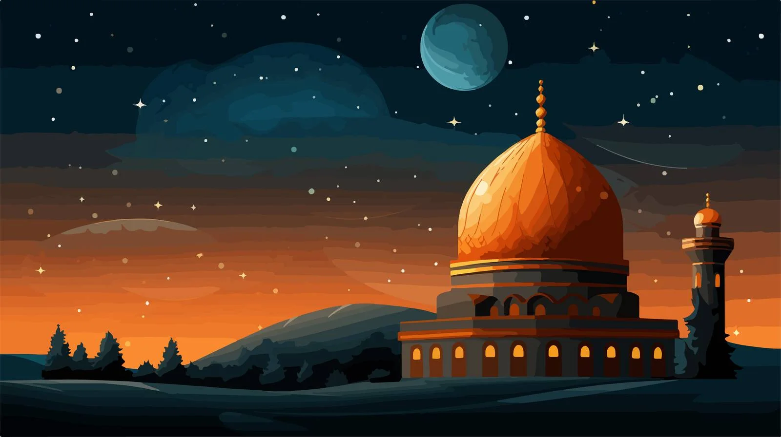 Quirky Mosque Hill View — free download from Dotvec