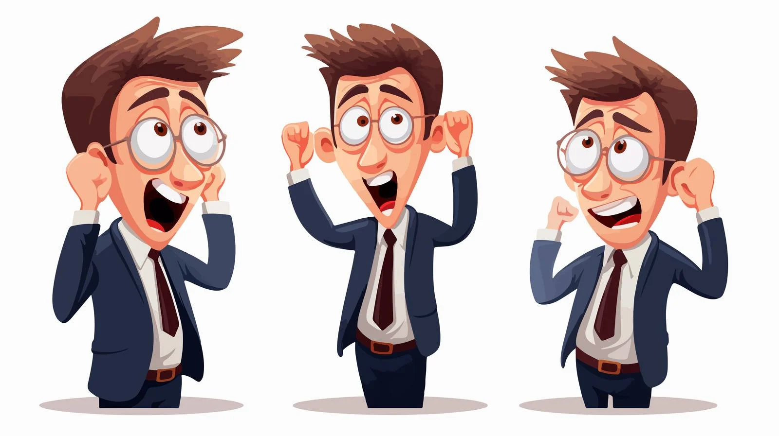 Stressed Businessman Vector Illustration — free download from Dotvec
