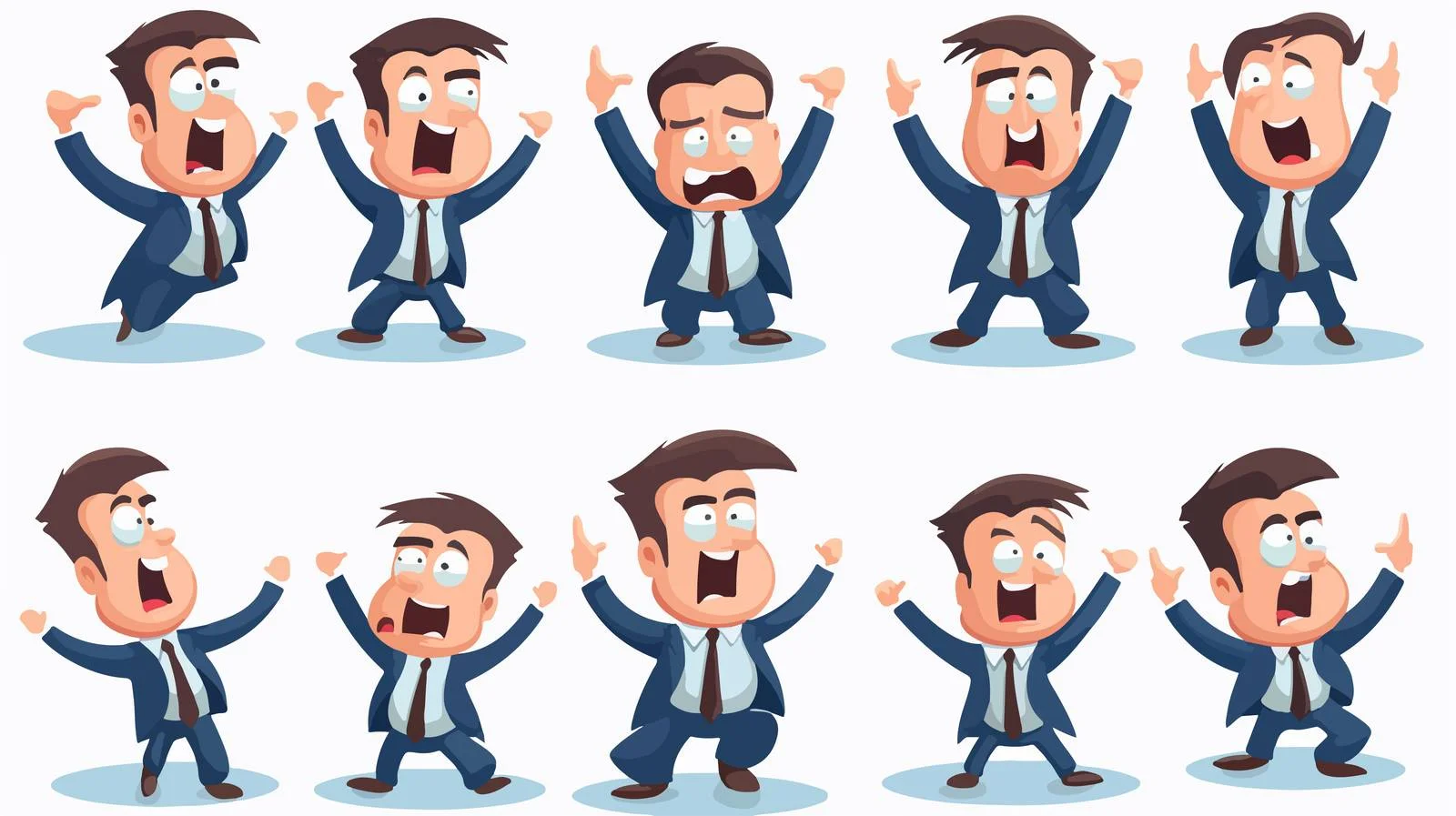 Stressed Businessman Vector Illustration — free download from Dotvec