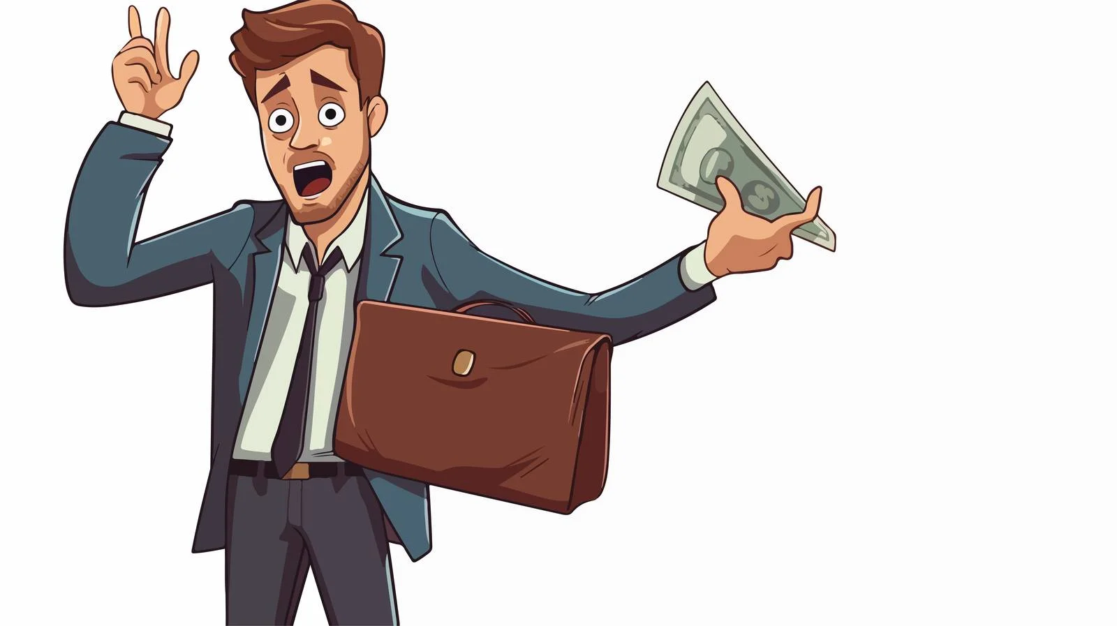 Financial Struggle Depicted by Businessman — free download from Dotvec