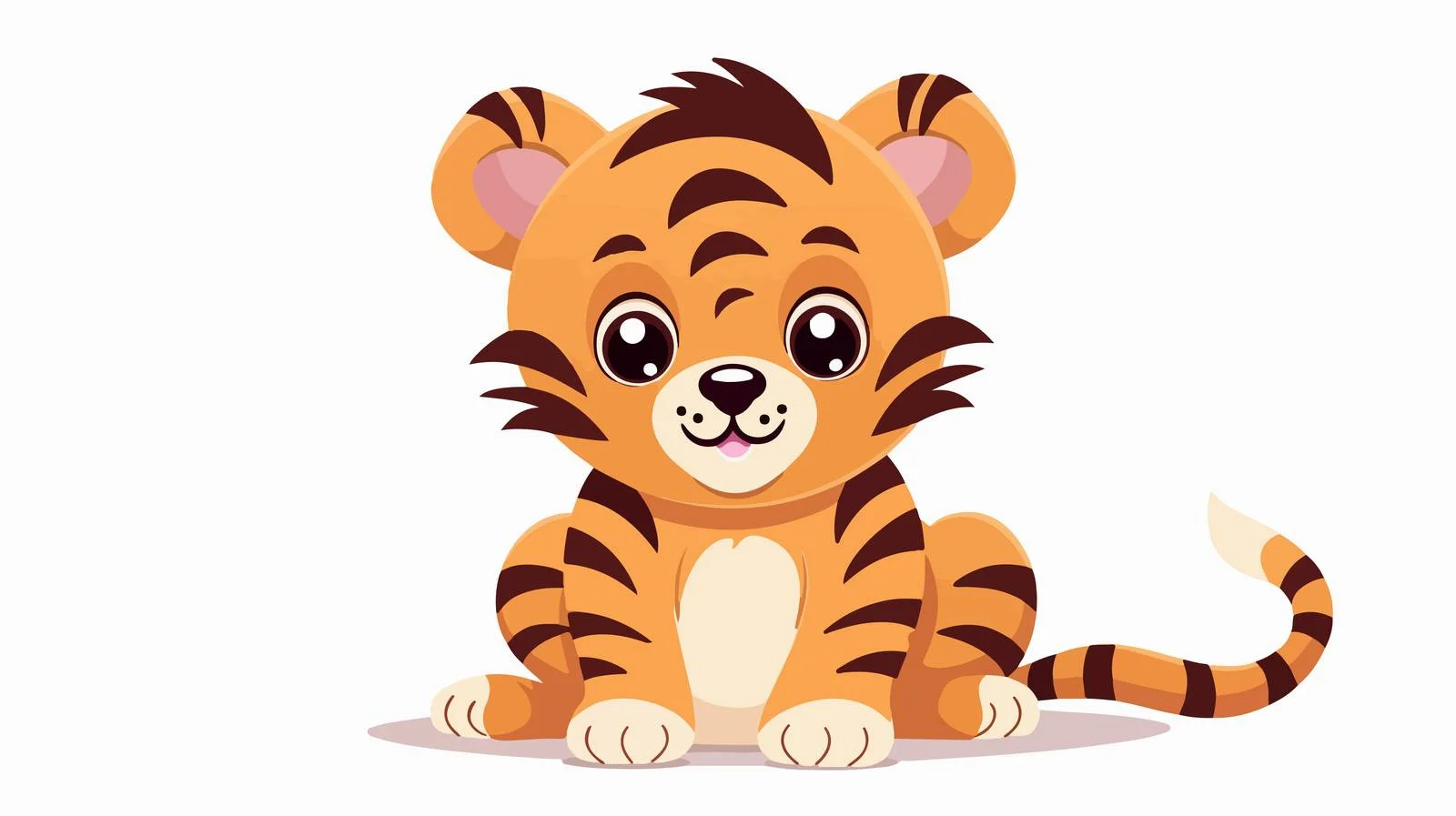 Adorable Tiger Print Childish Floor Carpet — free download from Dotvec