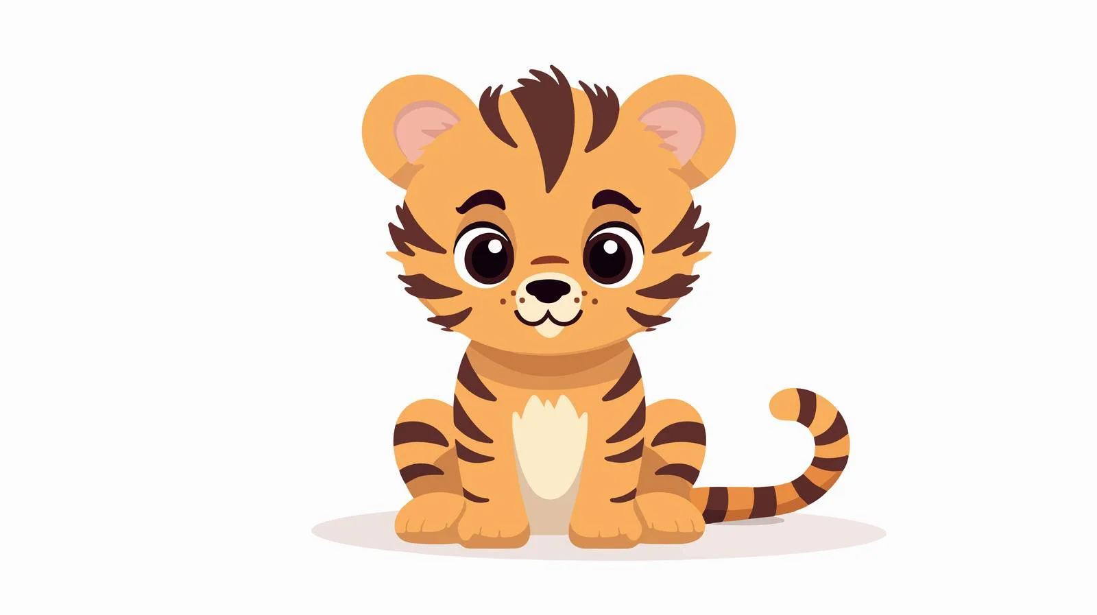 Playful Tiger Print Kid's Floor Rug — free download from Dotvec