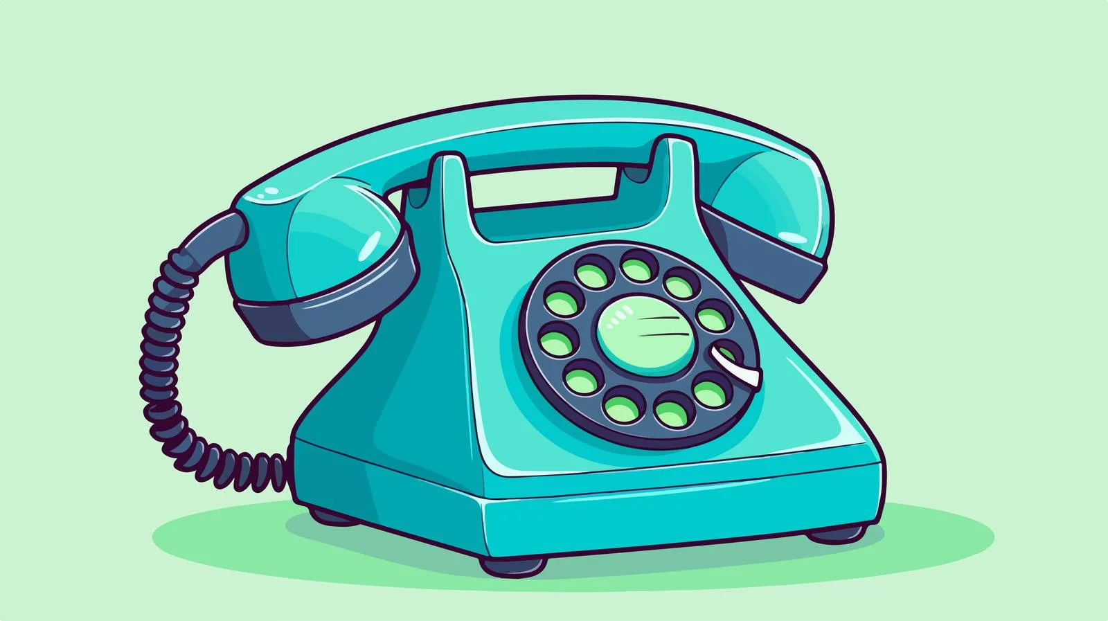 Vintage Cartoon Telephone Vector Illustration — free download from Dotvec