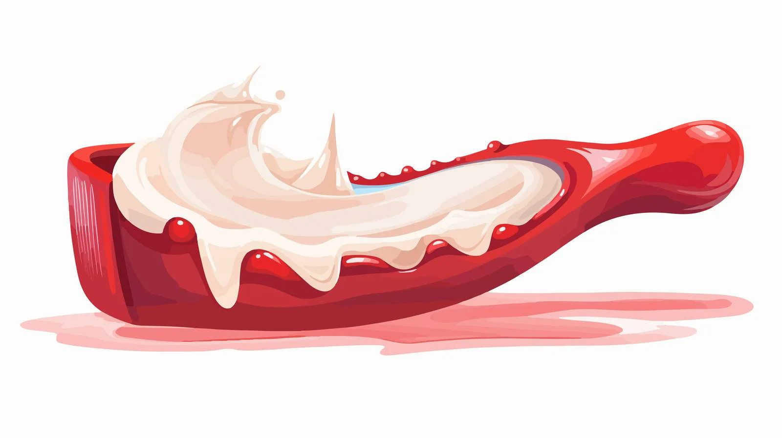Cheerful Red Toothpaste Exploring its Contents — free download from Dotvec
