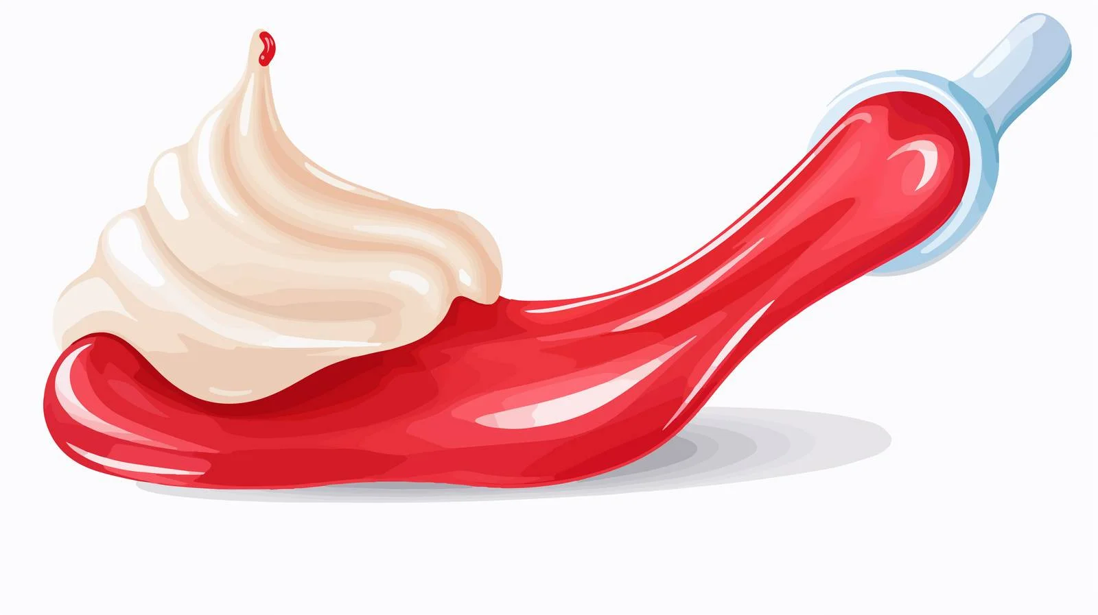 Humorous Red Toothpaste Illustration — free download from Dotvec