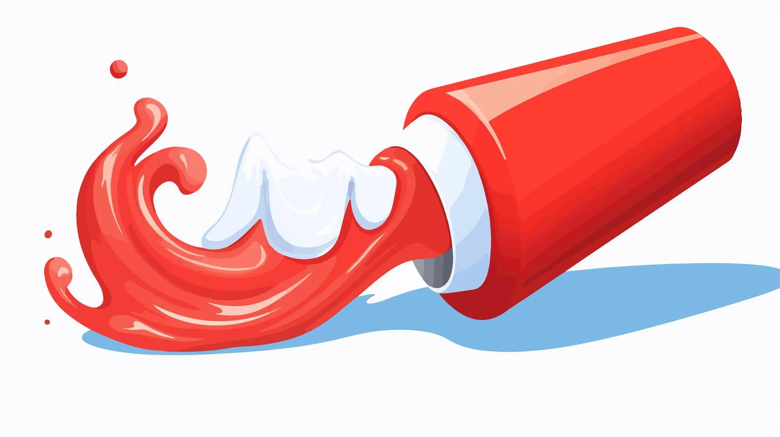 Cheerful Red Toothpaste Cartoon Illustration — free download from Dotvec