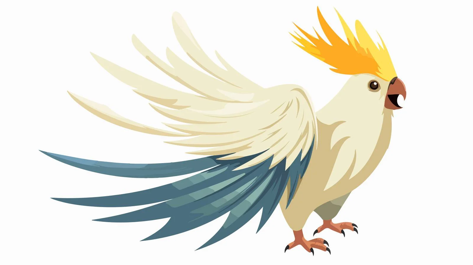 Adorable cockatiel preening feathers cutely — free download from Dotvec