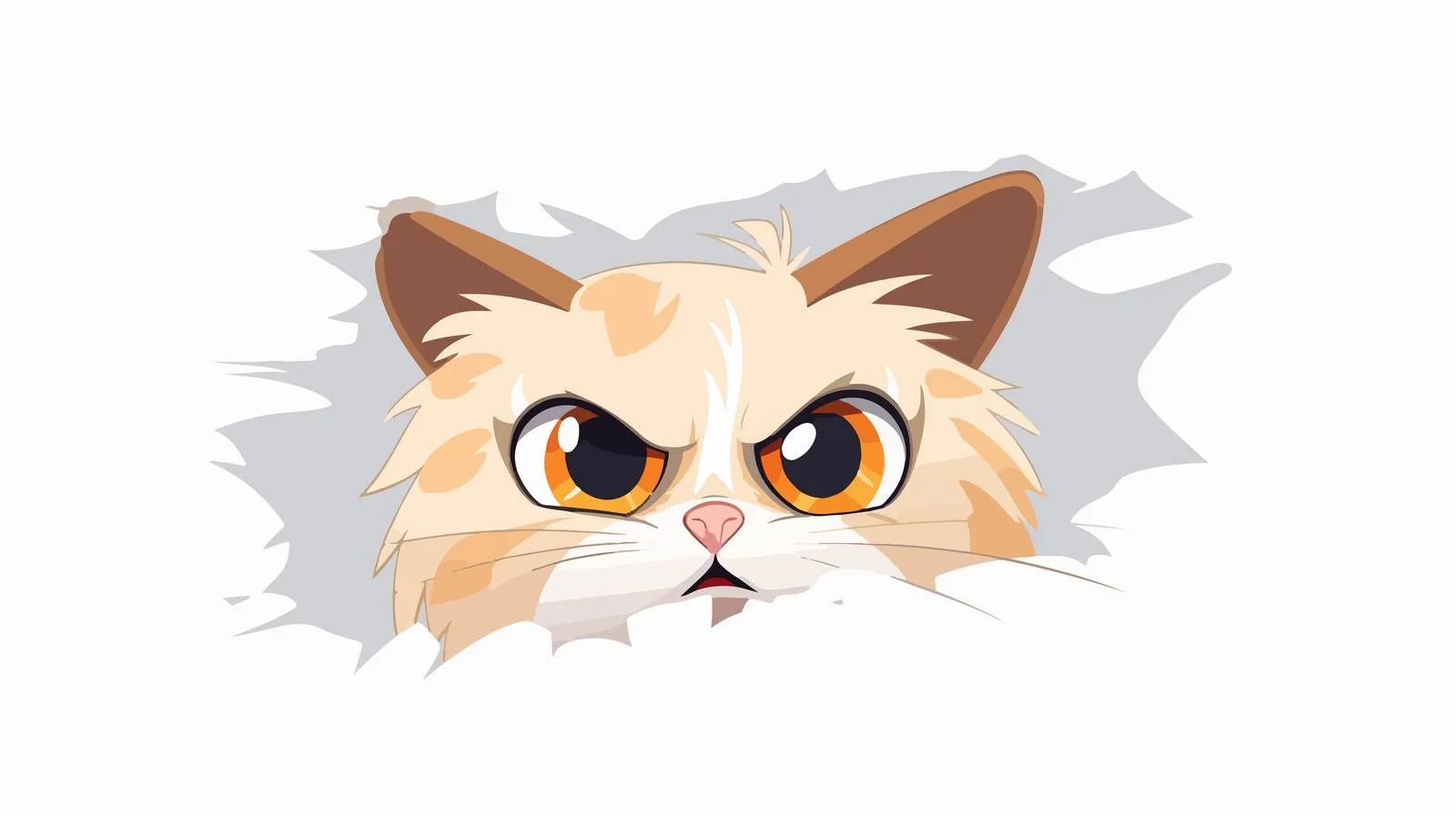 Humorous feline peers through distorted glass — free download from Dotvec