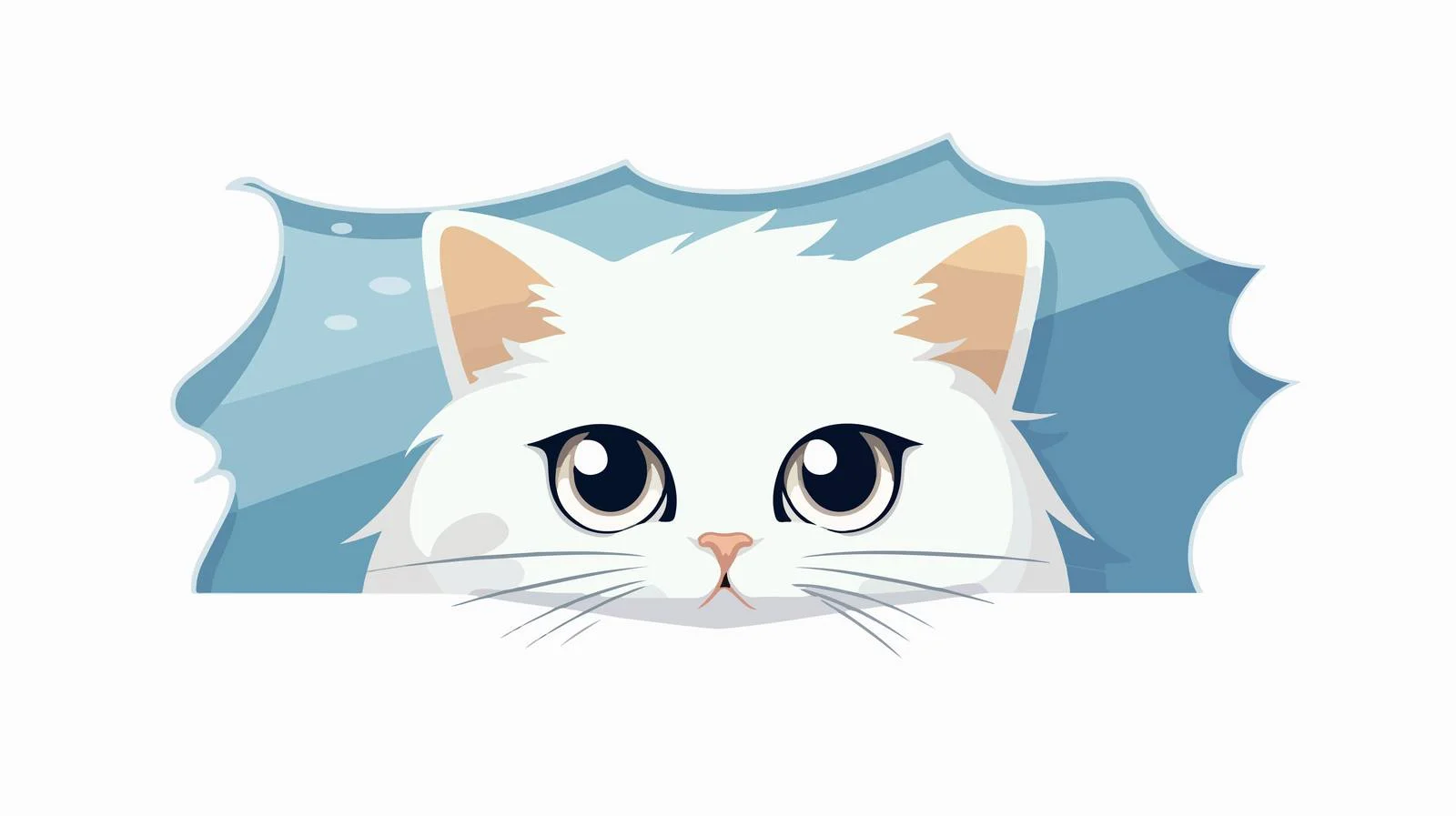 Amusing cat peer through glass playfully — free download from Dotvec