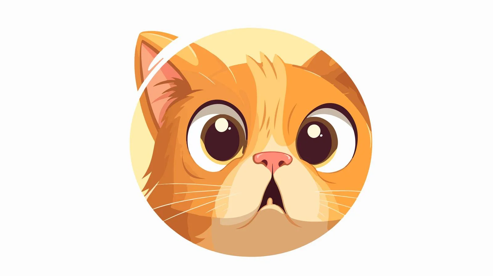 Whimsical feline peers through distorted glass — free download from Dotvec