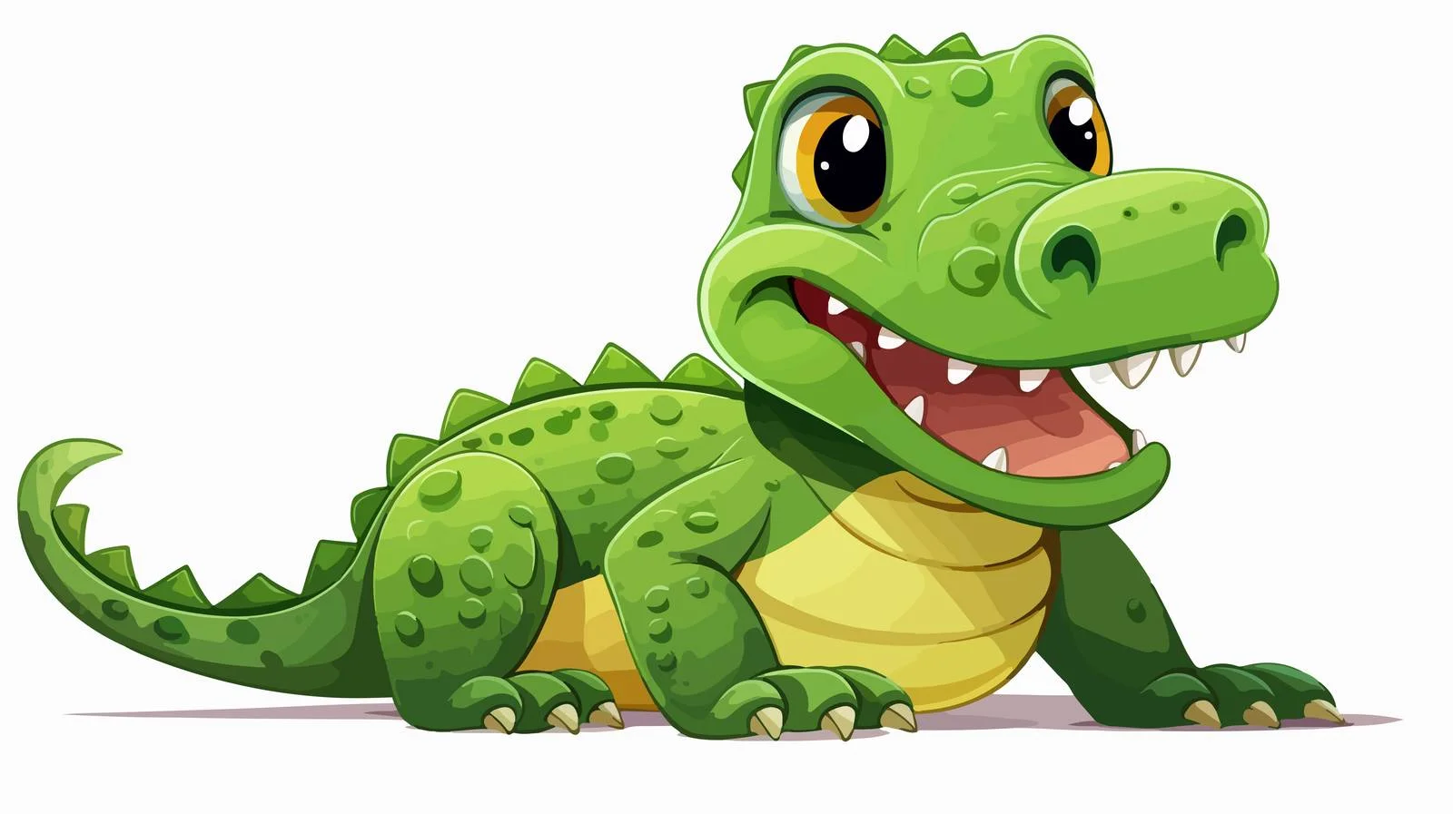 Funny Crawling Crocodile Vector Illustration — free download from Dotvec