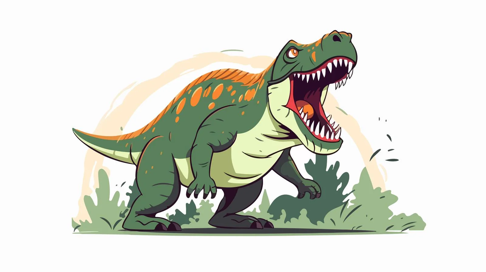 Playful T-Rex with ROAR Typography Isolated — free download from Dotvec