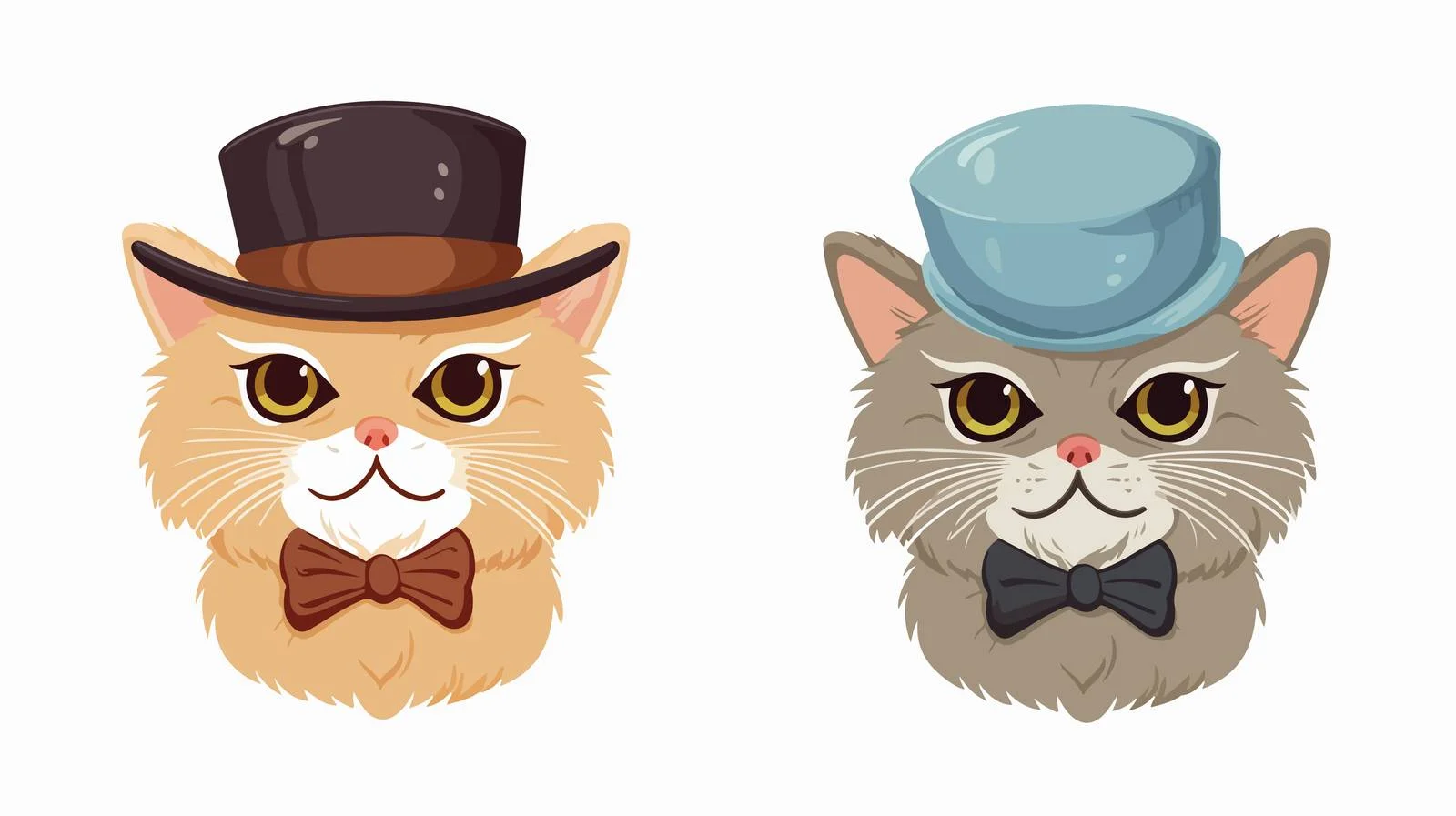 Whimsical Cat in Tyrolean Hat — free download from Dotvec