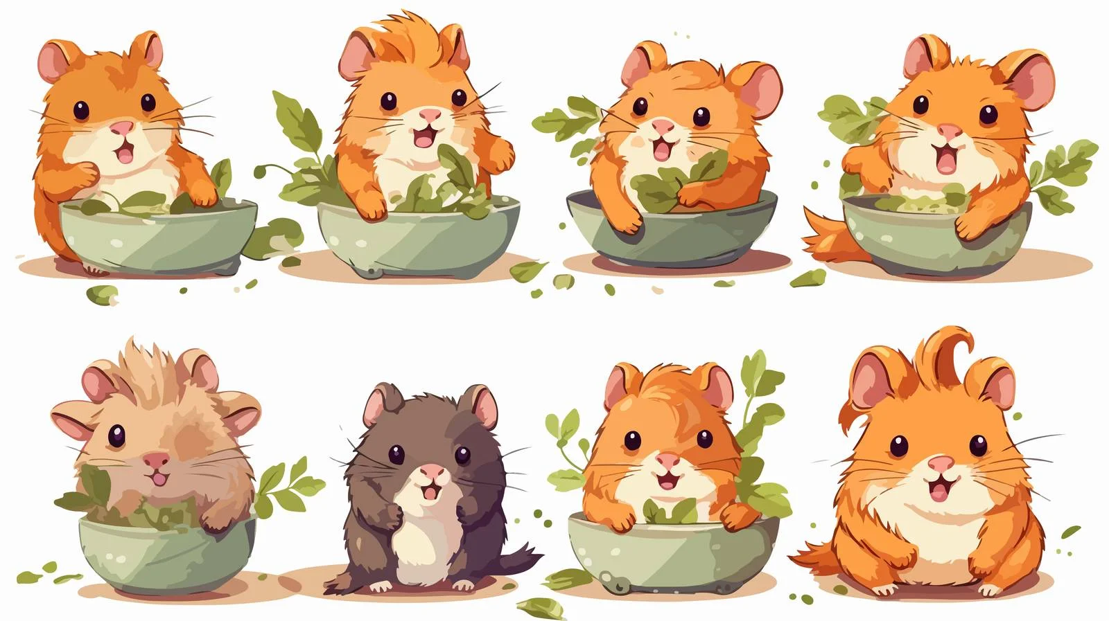 Adorable guinea pig buddies having a snack – free guinea pig image from Dotvec