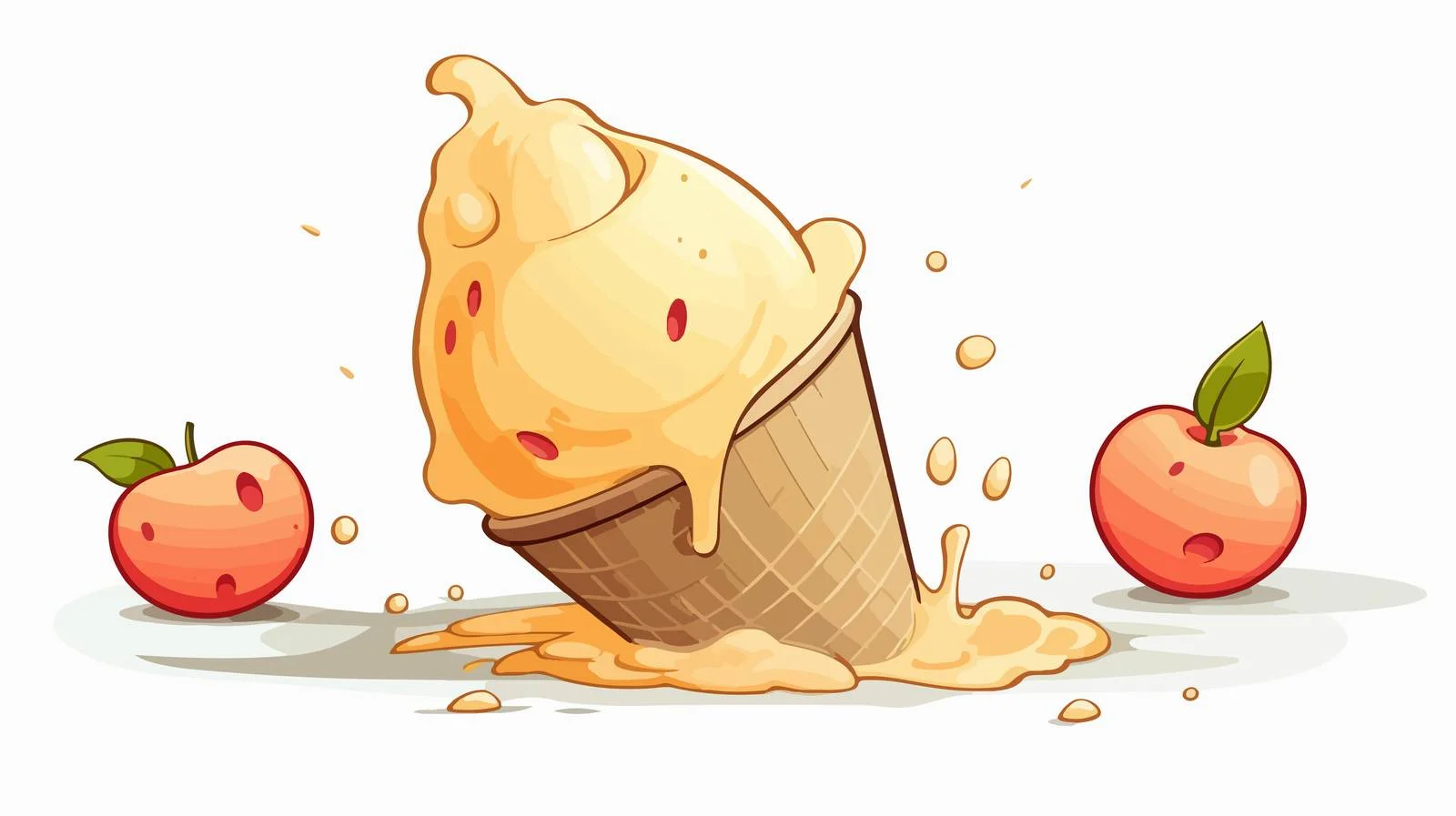 Amusing Peach Ice Cream Mishap — free download from Dotvec
