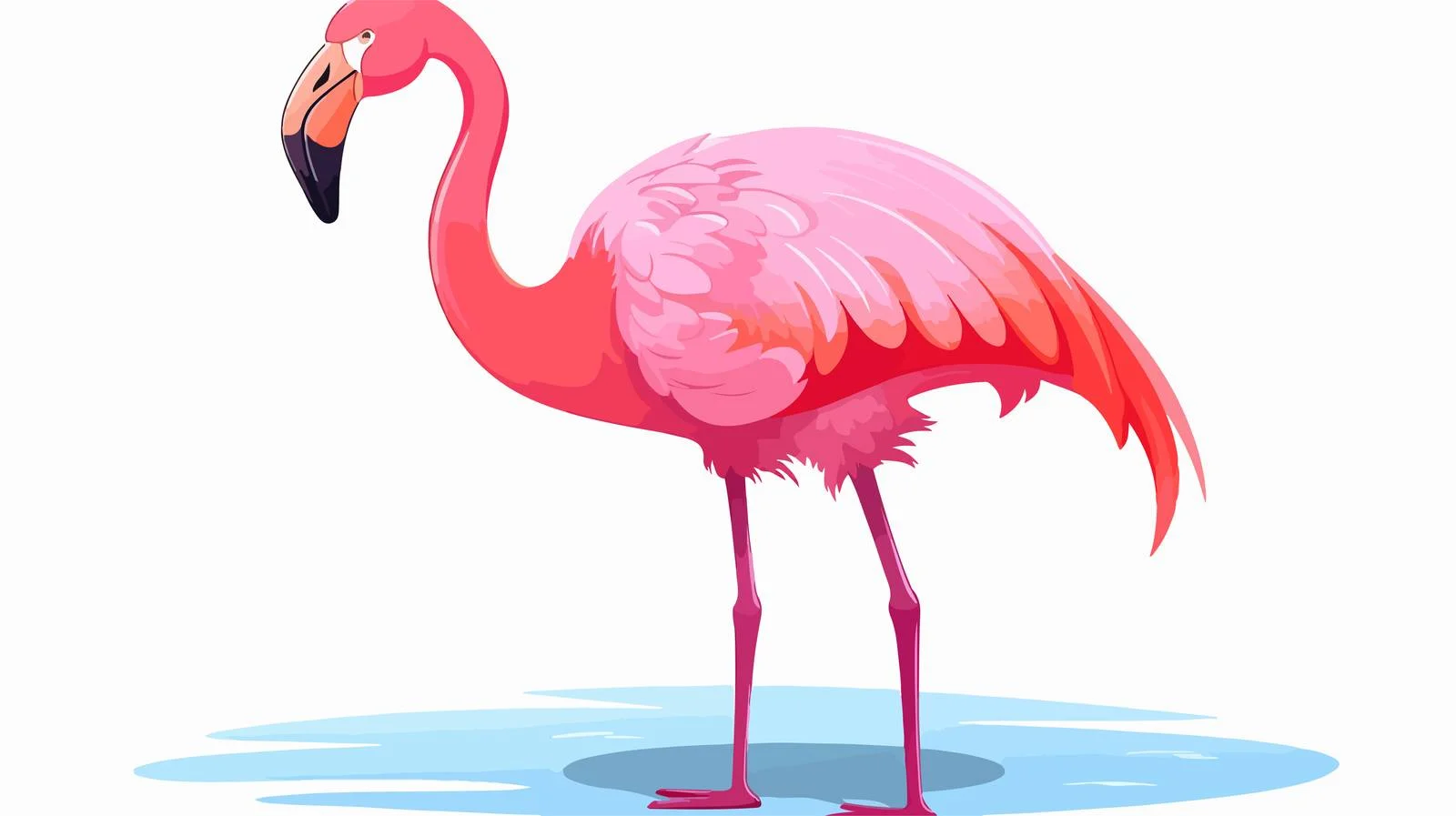 Whimsical Flamingo Cartoon Illustration — free download from Dotvec