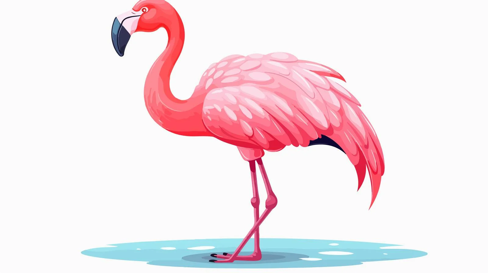 Quirky Flamingo in Cartoon Style — free download from Dotvec
