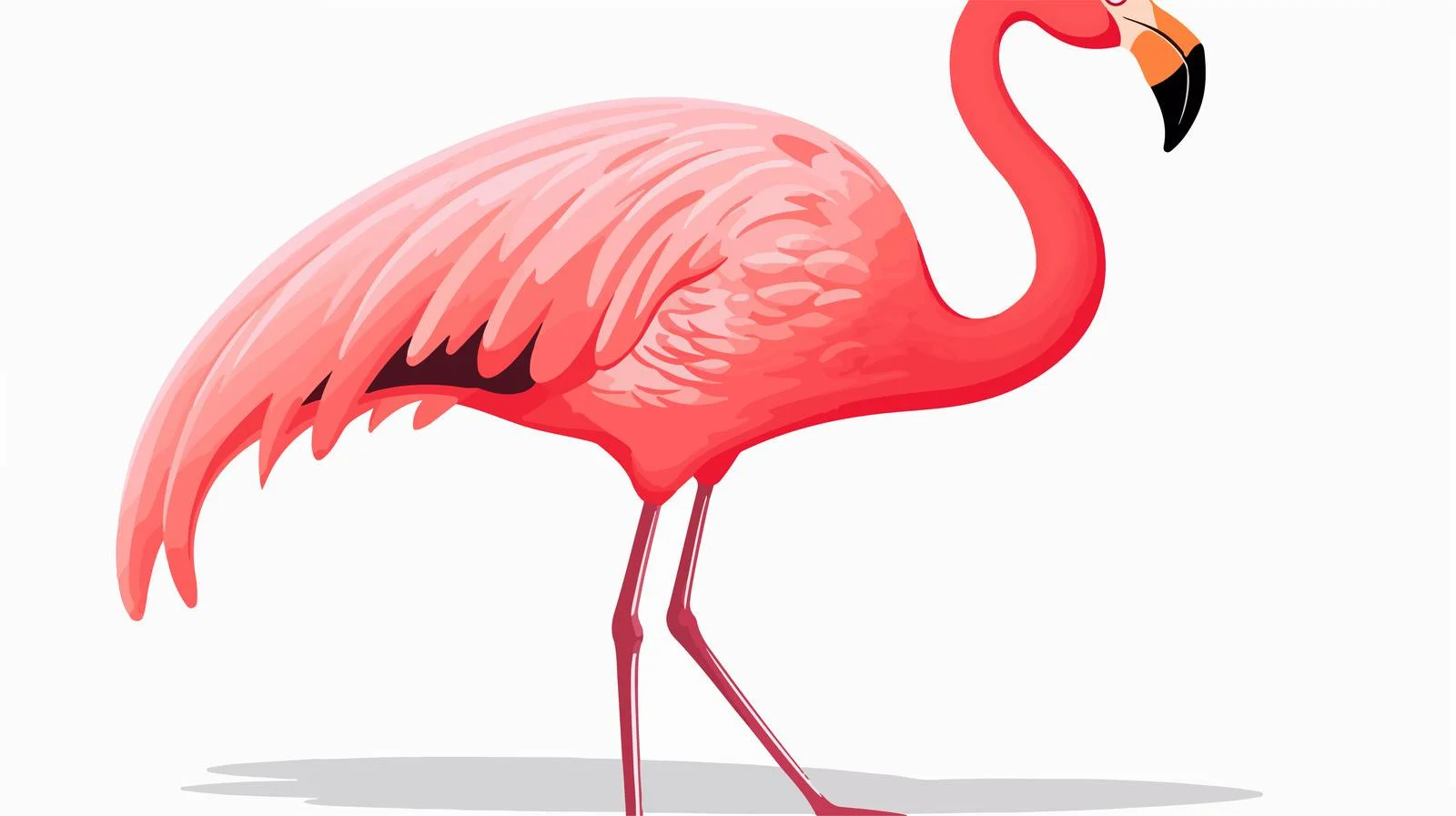 Playful Pink Flamingo Cartoon Illustration — free download from Dotvec