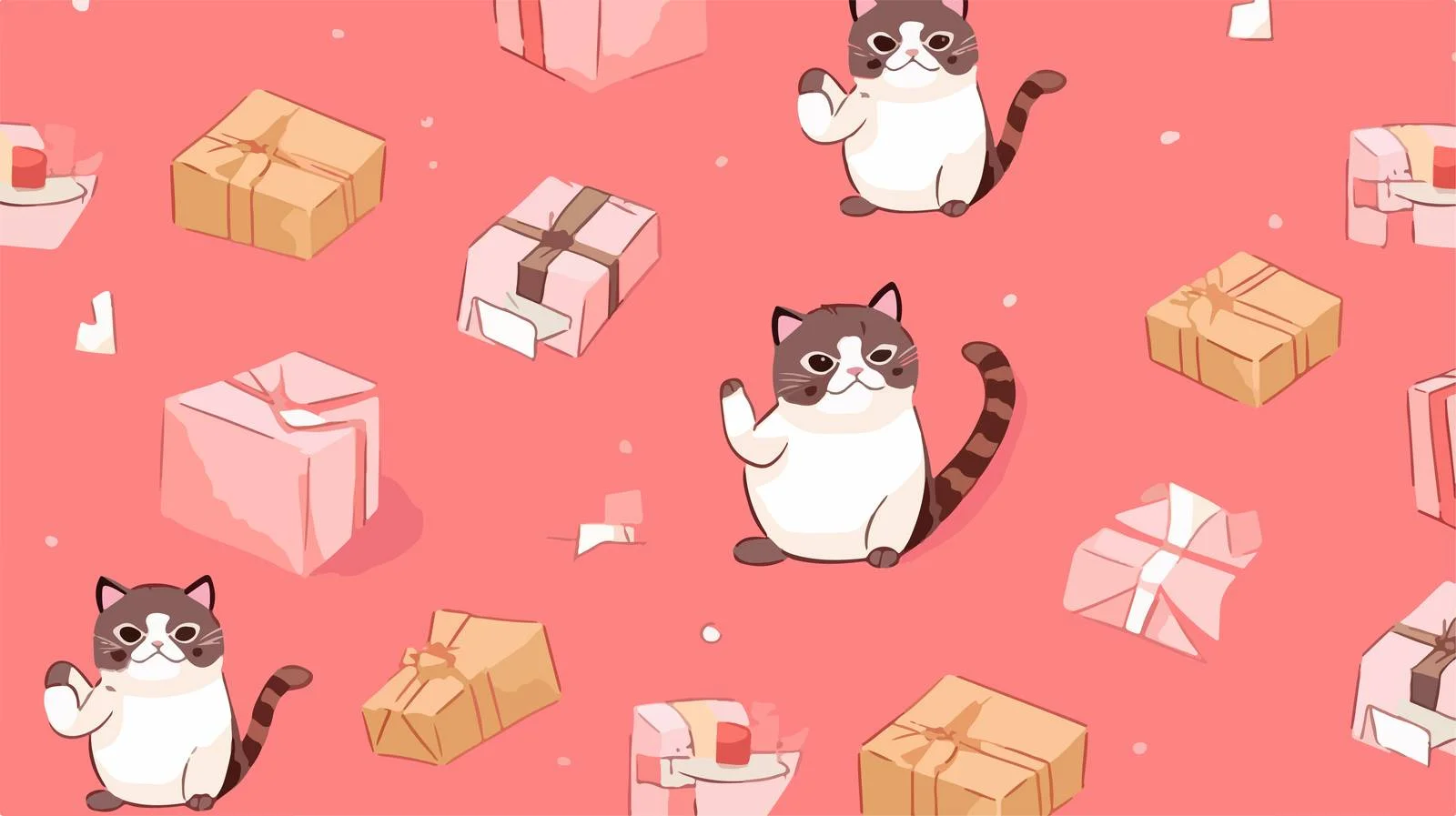 Whimsical seamless design featuring grumpy characters — free download from Dotvec