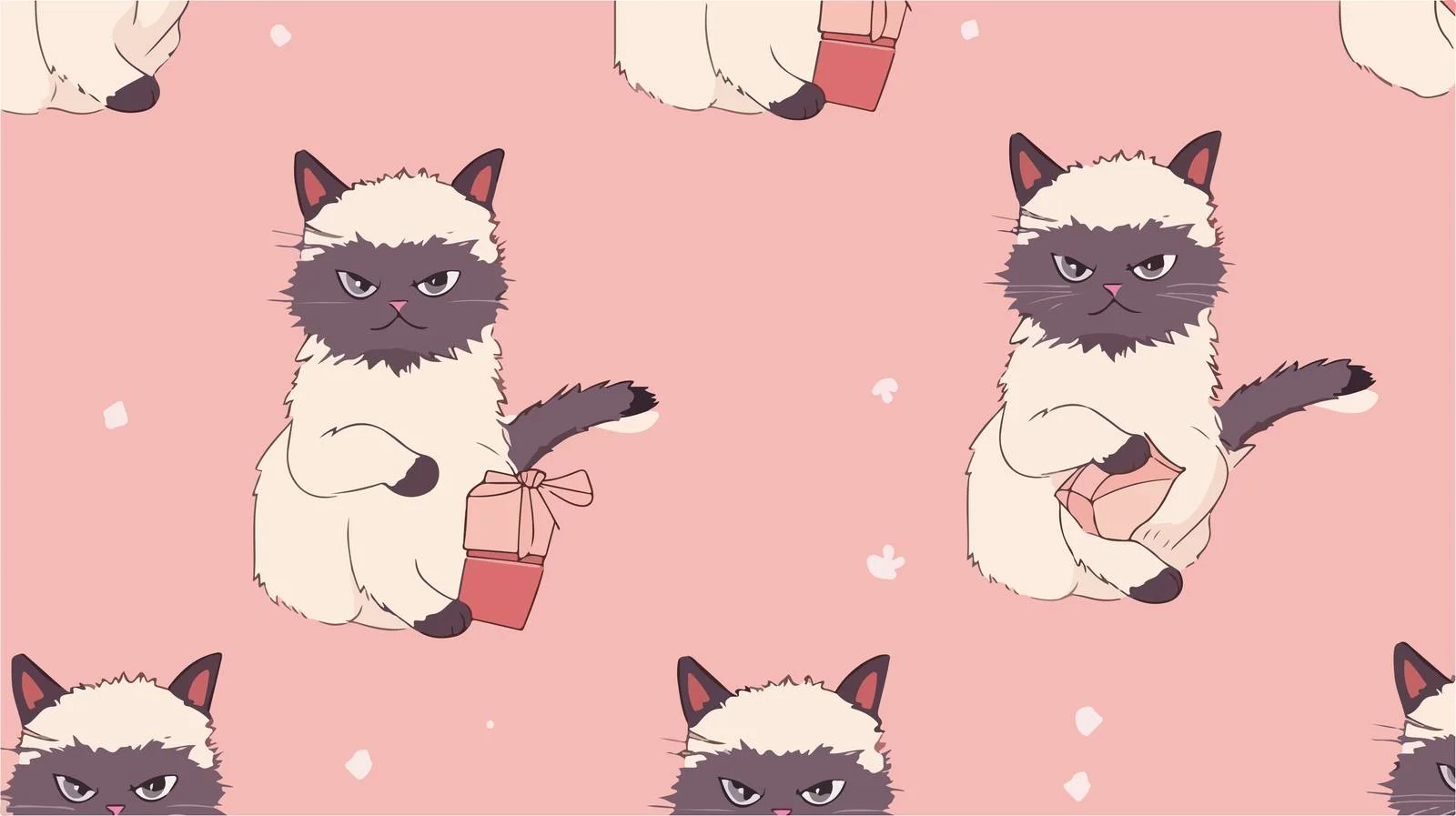 Whimsical Seamless Grumpy and Melancholic Characters — free download from Dotvec