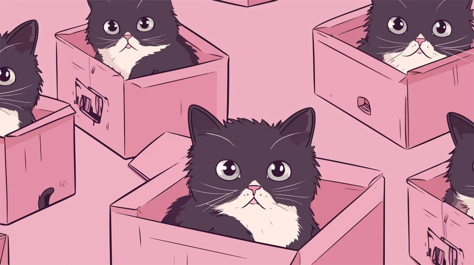 Whimsical Seamless Pattern with Grumpy and Gloomy Characters — free download from Dotvec