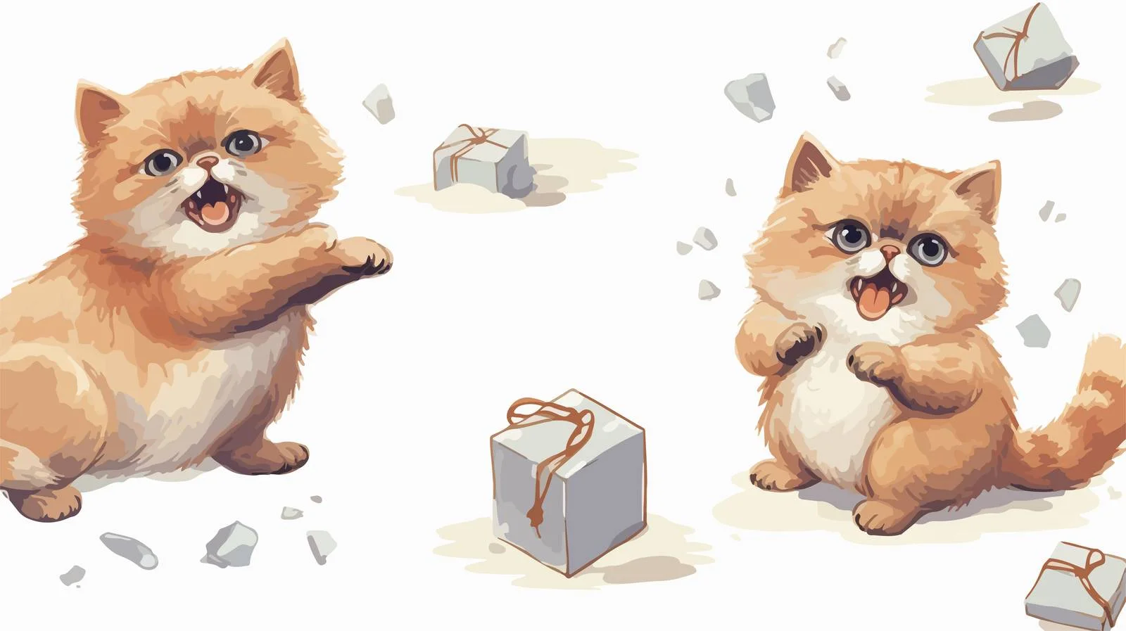 Whimsical Persian Cat Seamless Playful Pattern — free download from Dotvec