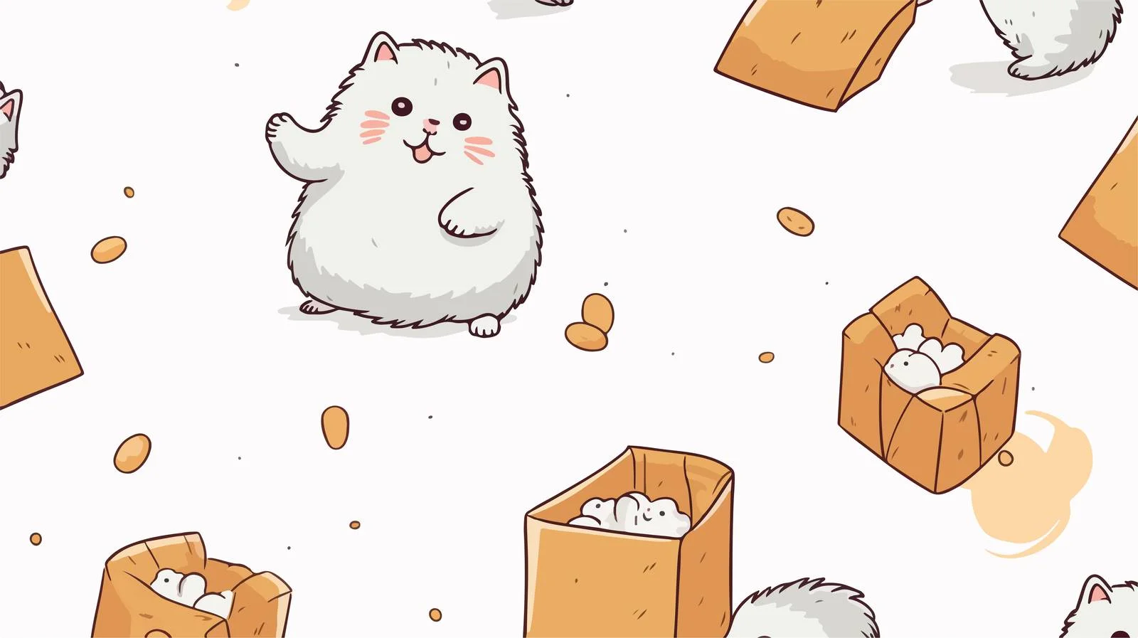 Whimsical Persian Cat Seamless Pattern Playful — free download from Dotvec