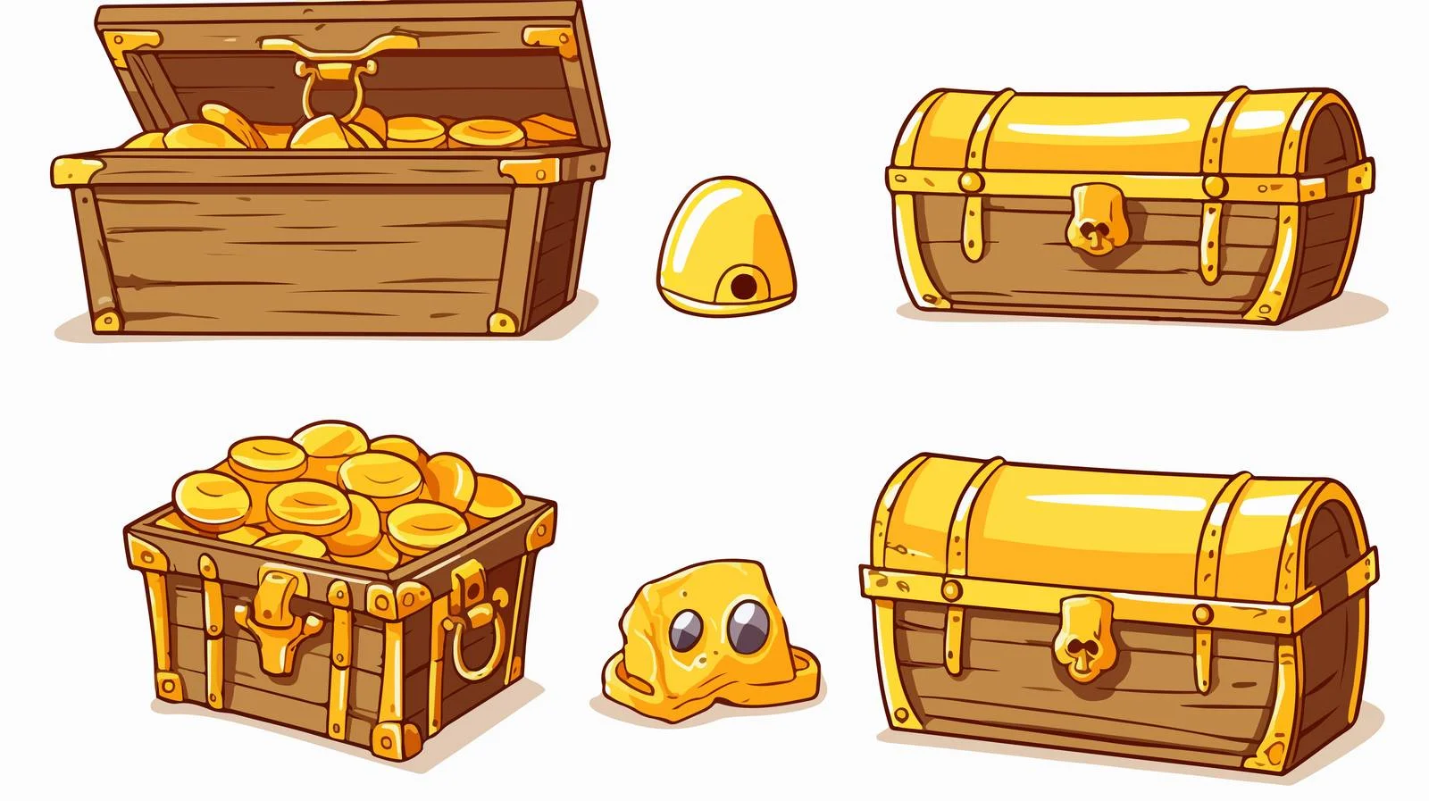 Whimsical Treasure Chest Doodle — free download from Dotvec