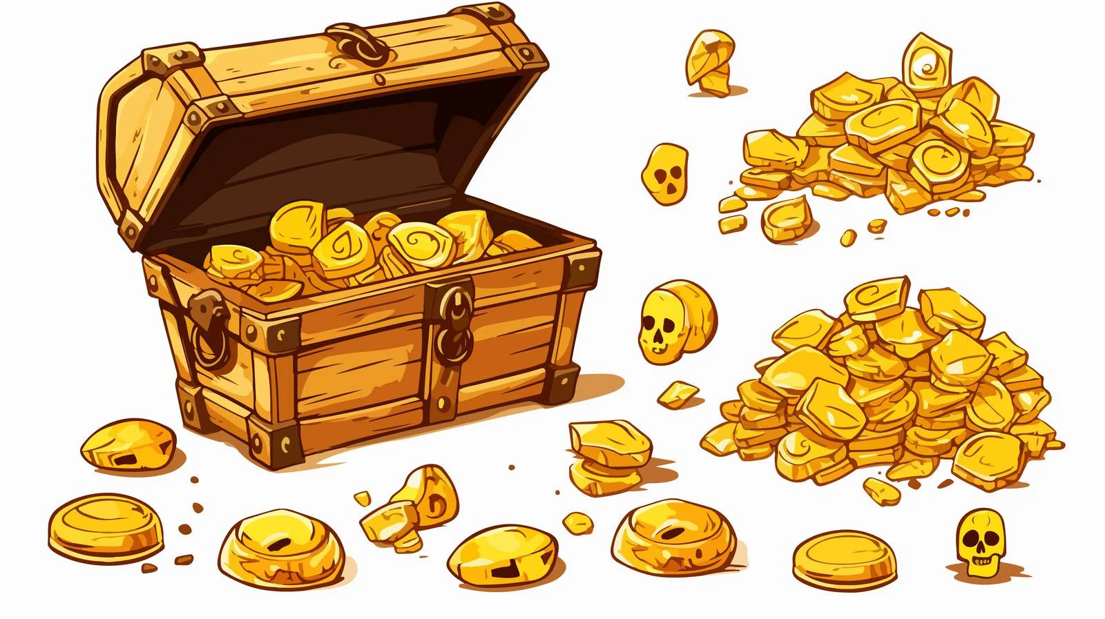 Humorous Doodle Treasure Chest Art — free download from Dotvec
